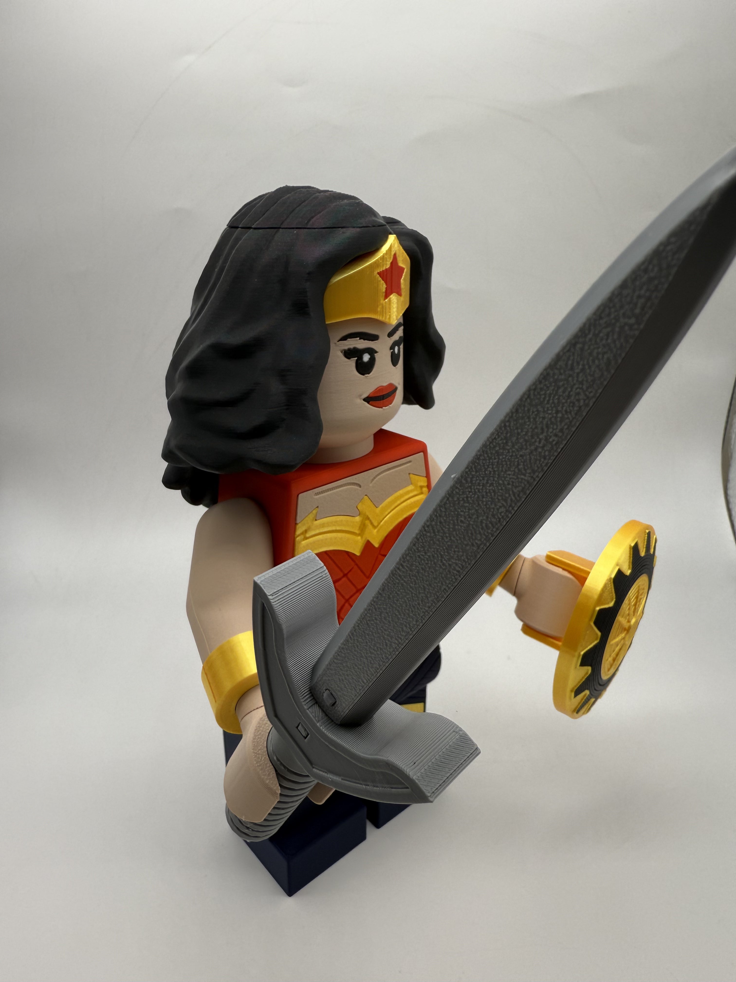 3D Printed DC Wonder Woman Large Scale 8.5"- 9.5" Minifigure