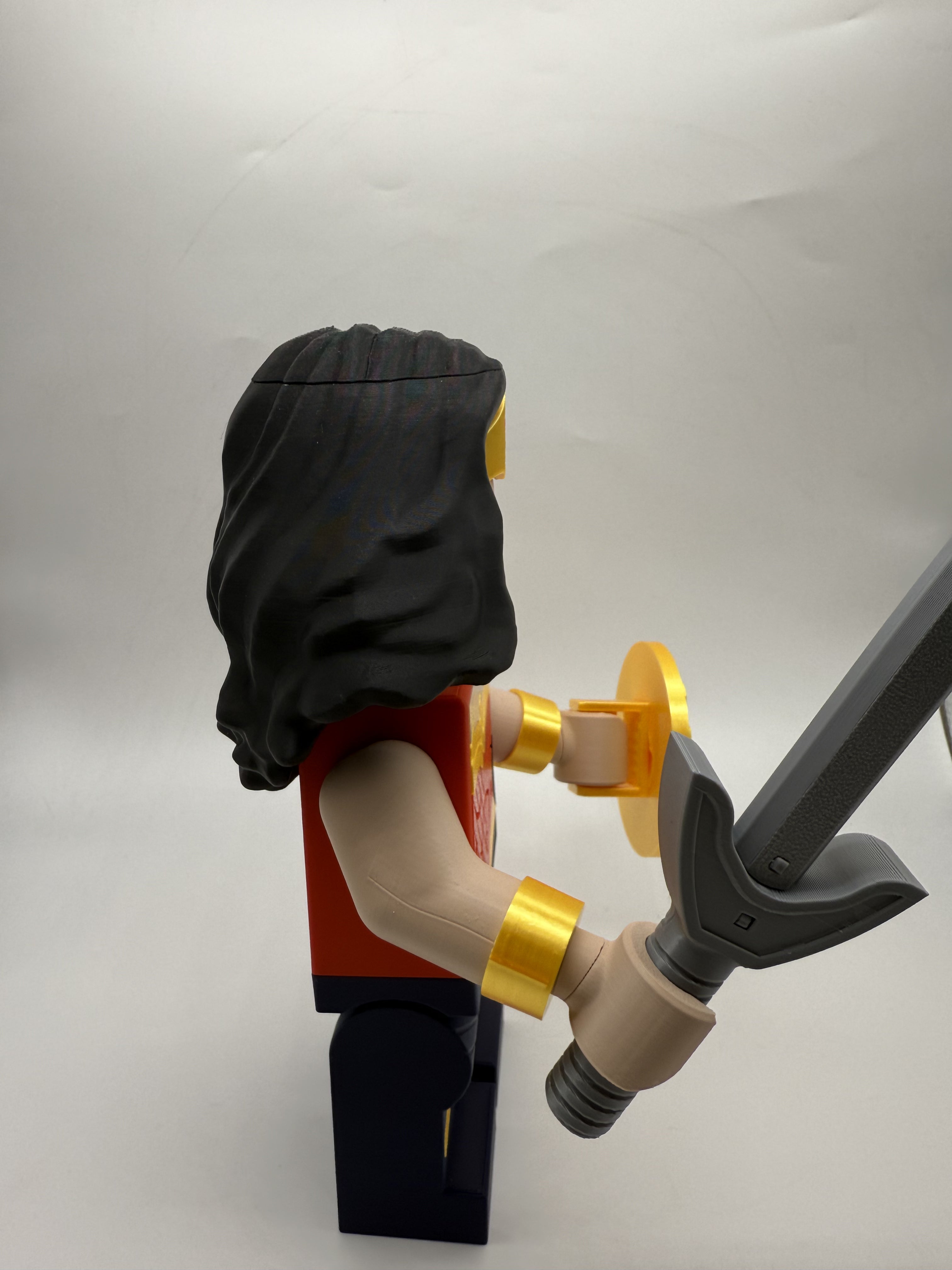 3D Printed DC Wonder Woman Large Scale 8.5"- 9.5" Minifigure