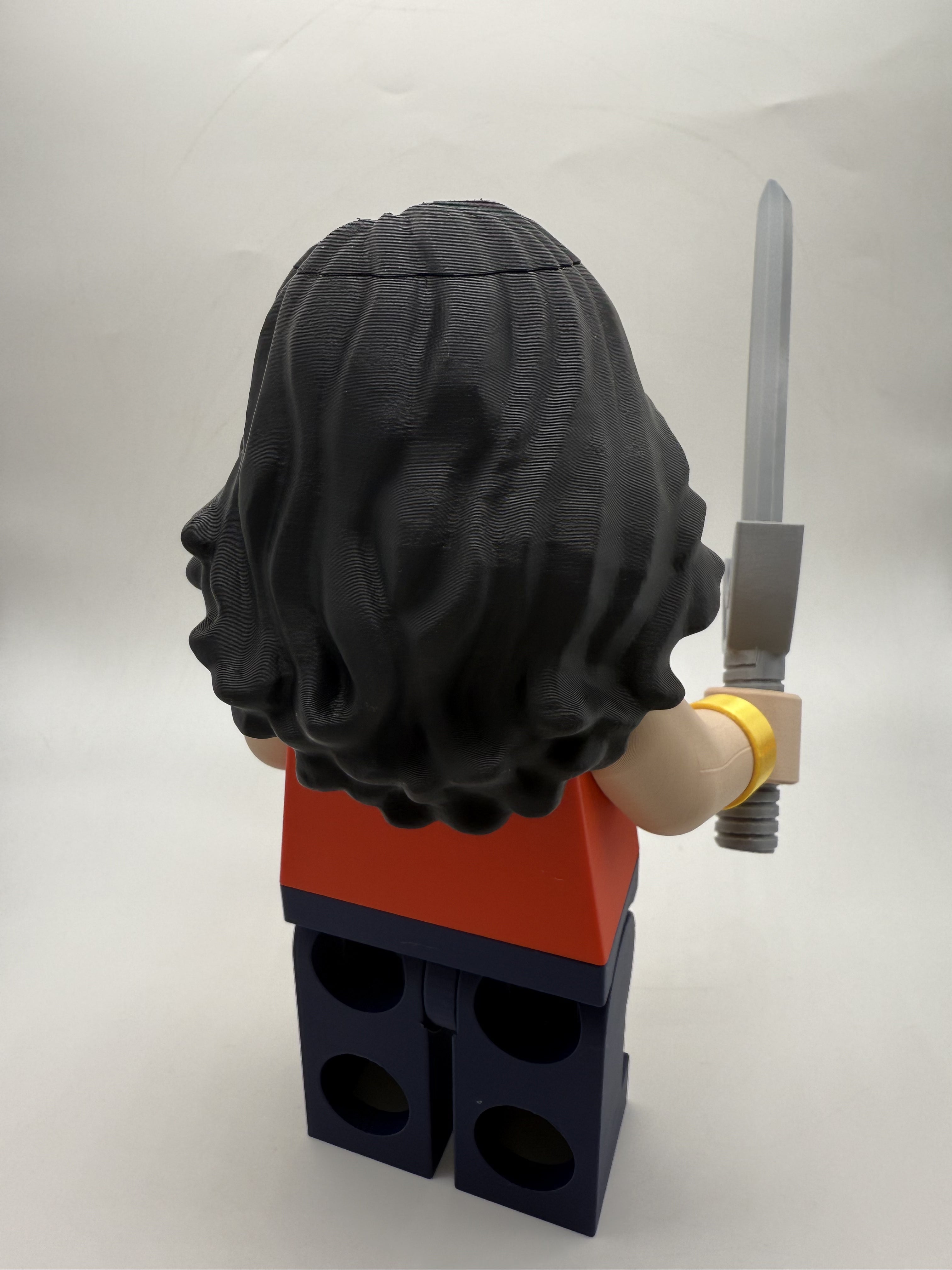 3D Printed DC Wonder Woman Large Scale 8.5"- 9.5" Minifigure