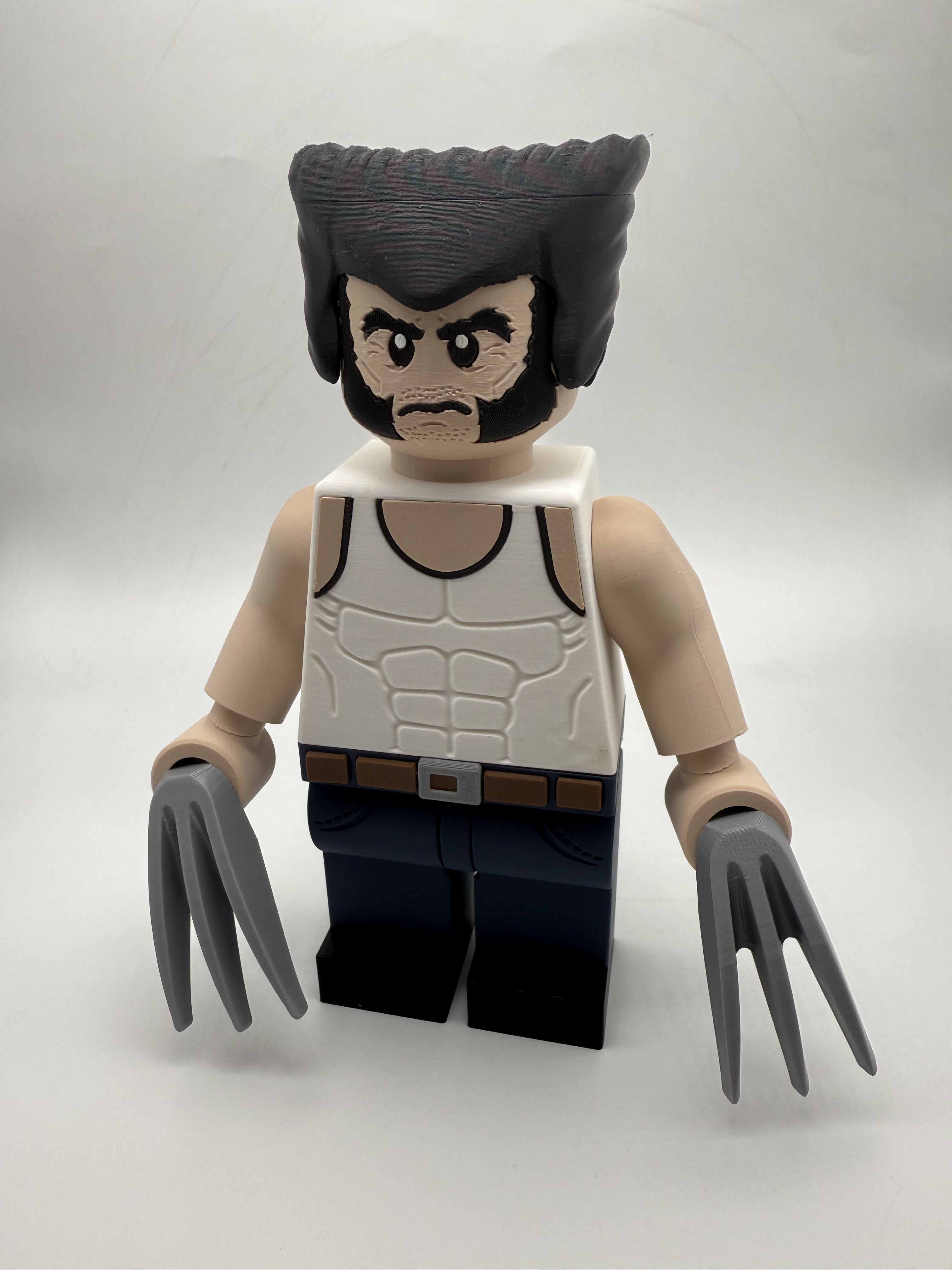 3D Printed Marvel Logan Large Scale 8.5"- 9.5" Minifigure