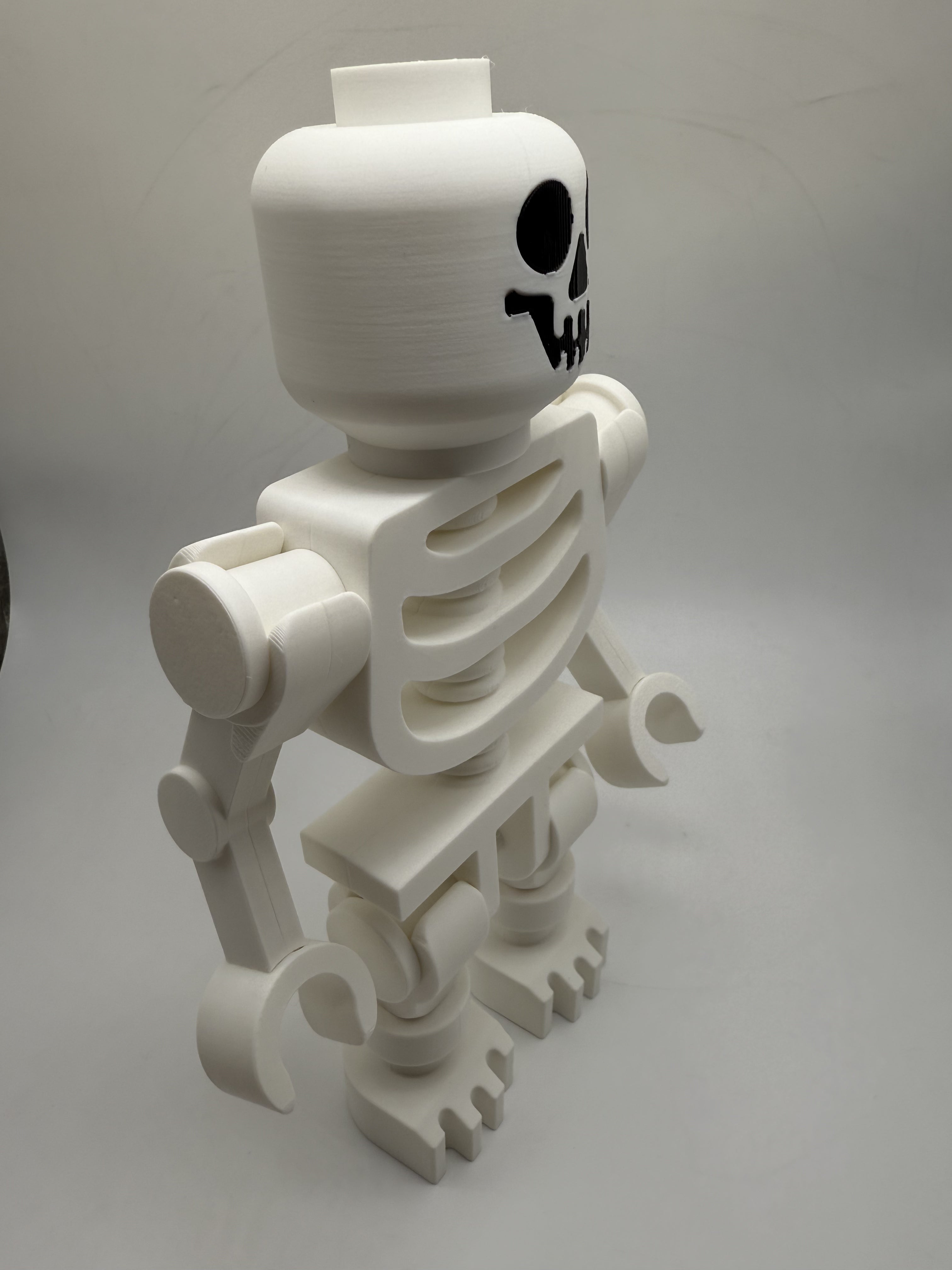 3D Printed Skeleton Large Scale 8.5"- 9.5" Minifigure