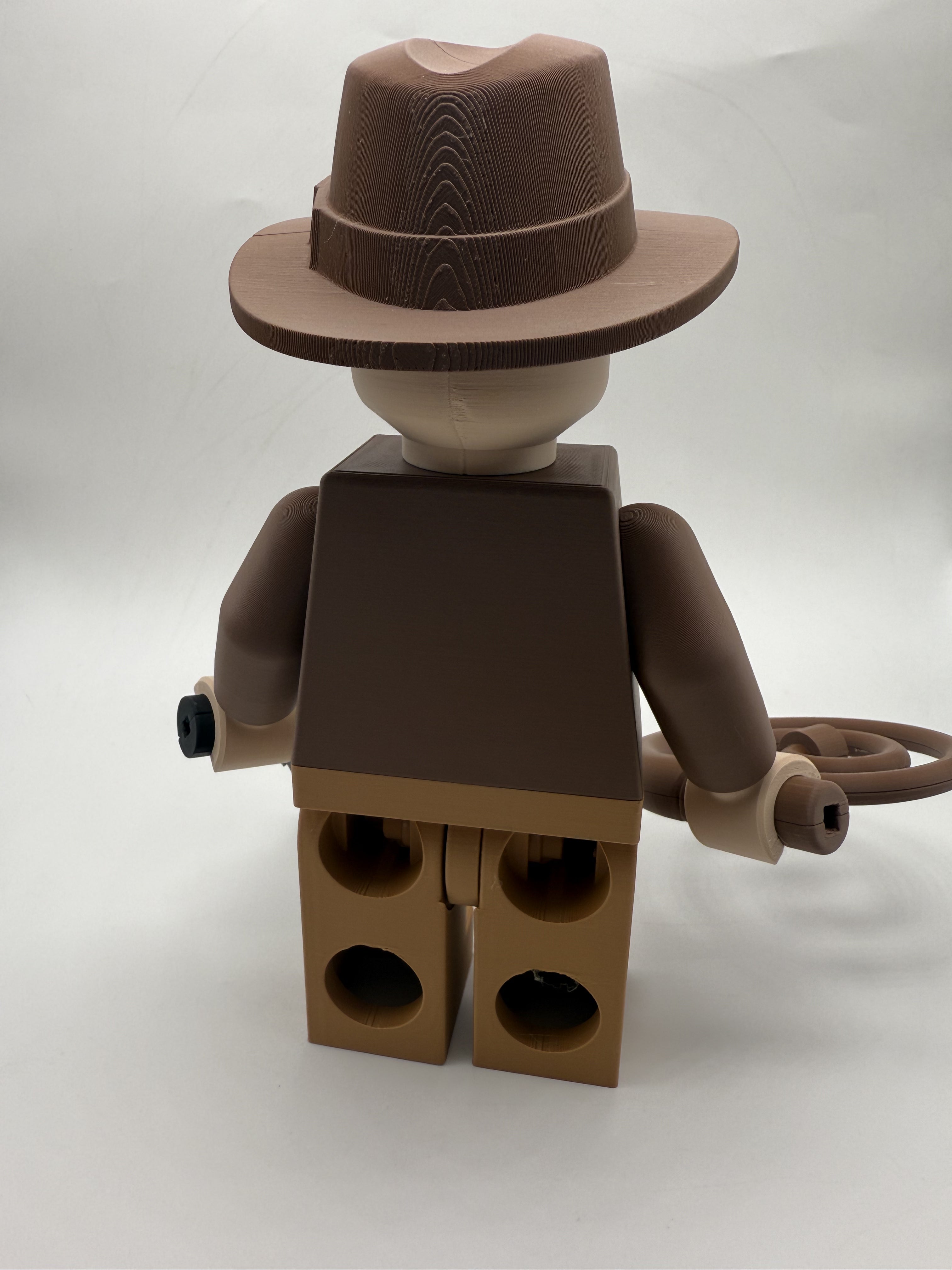 3D Printed Indiana Jones Large Scale 8.5"- 9.5" Minifigure