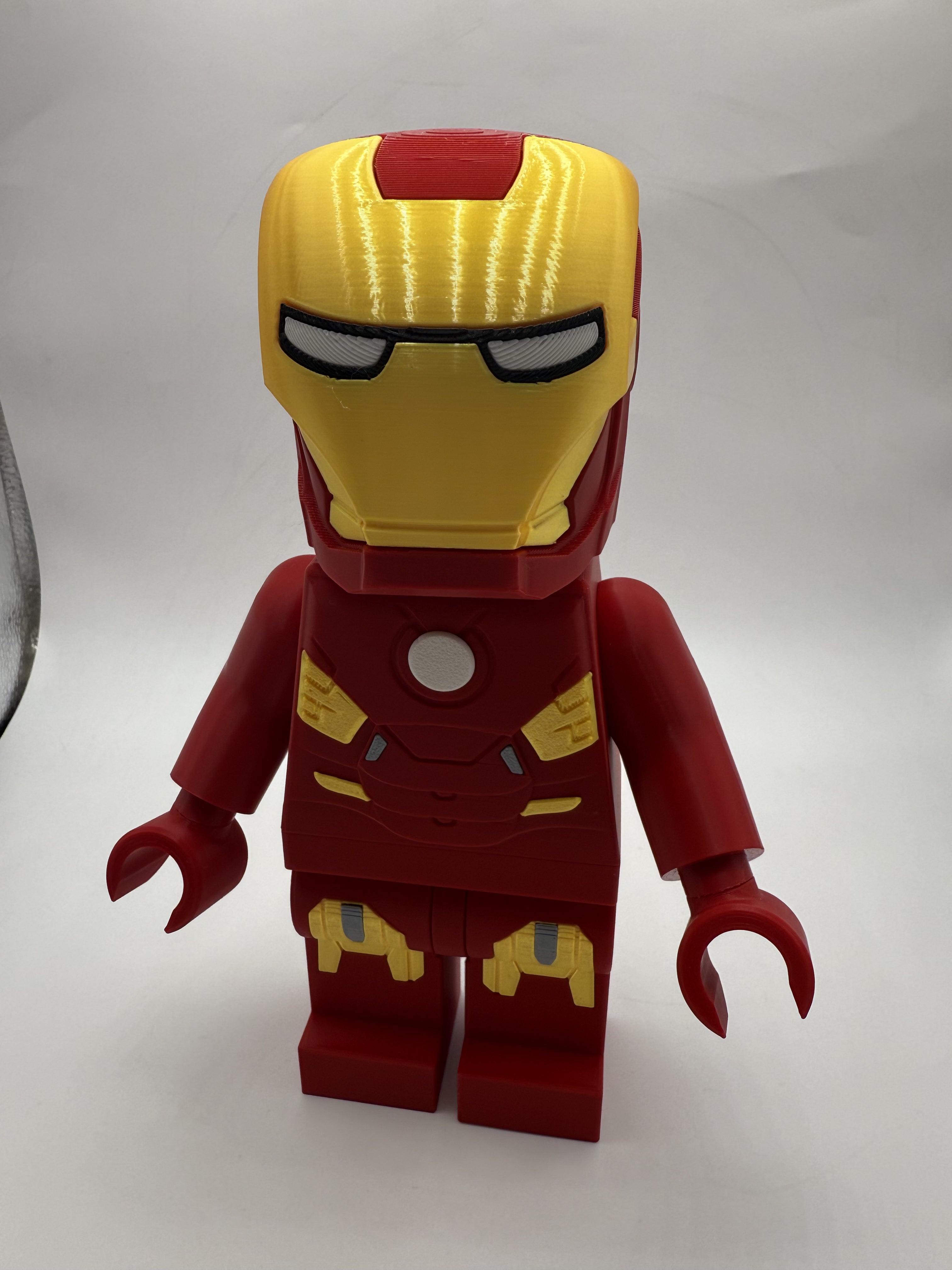 3D Printed Marvel Ironman Large Scale 8.5"- 9.5" Minifigure