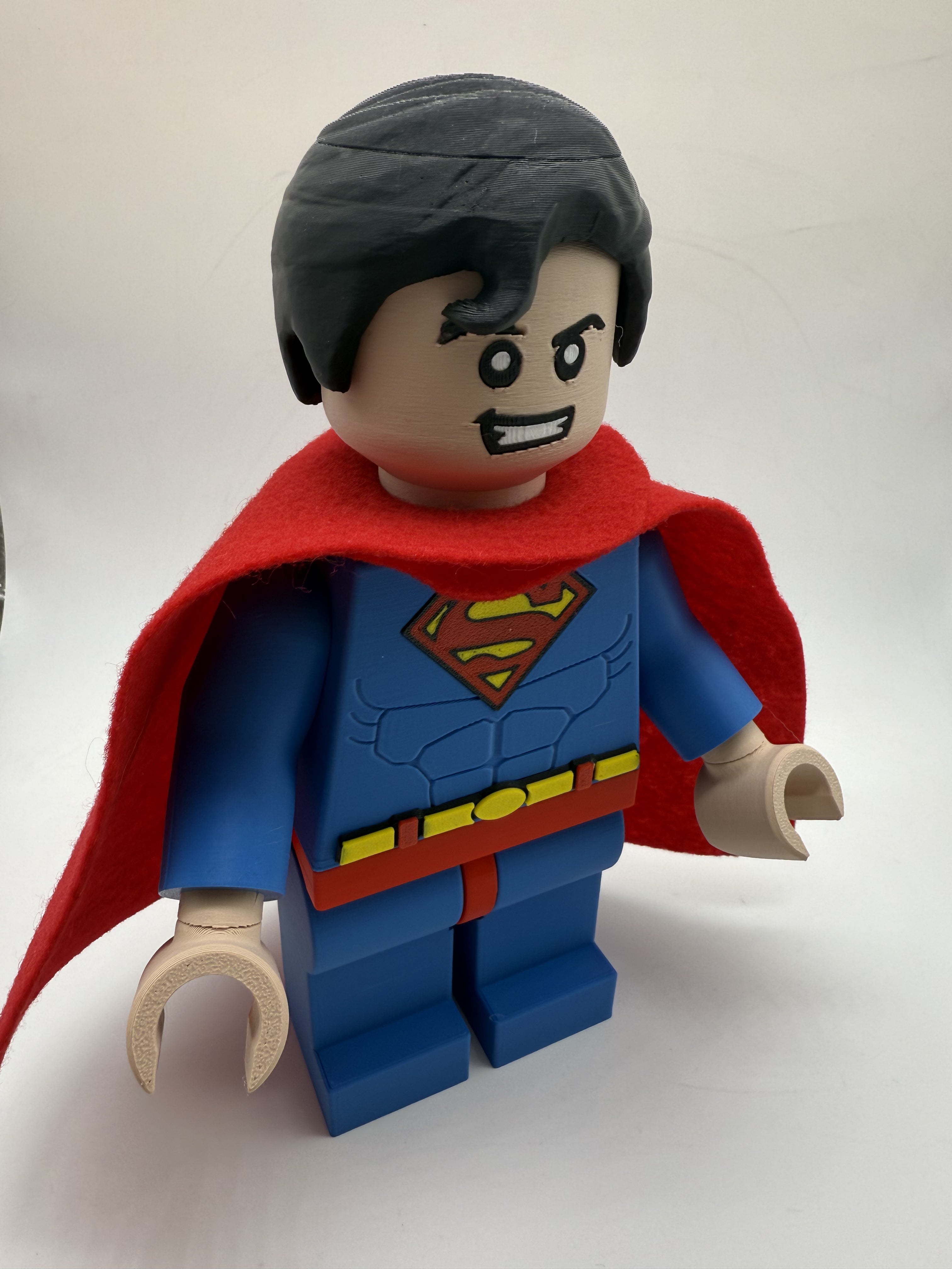 3D Printed DC Superman Large Scale 8.5"- 9.5" Minifigure