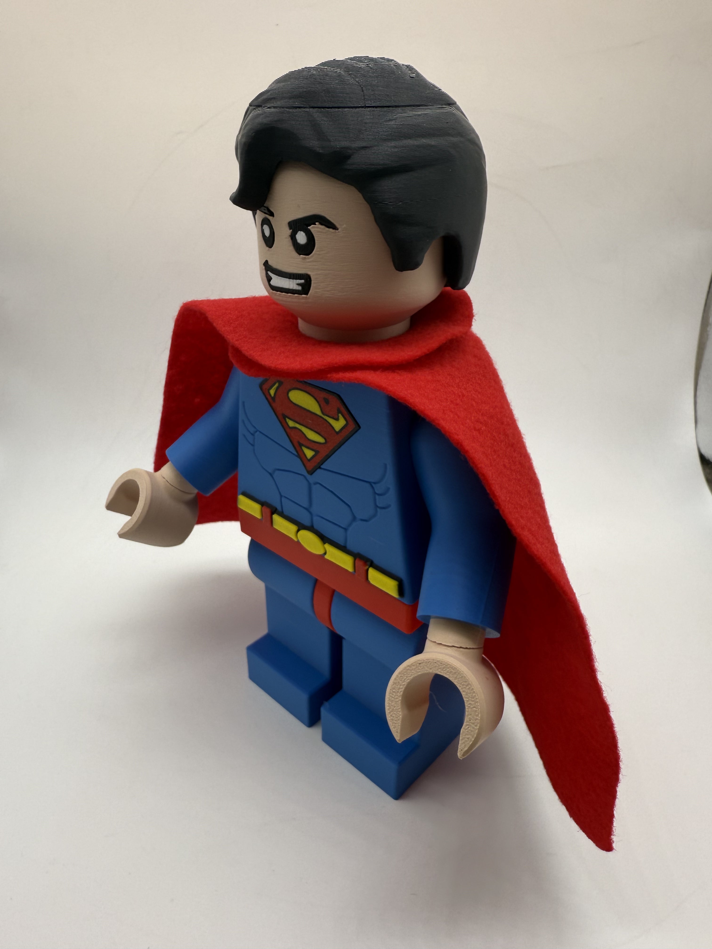 3D Printed DC Superman Large Scale 8.5"- 9.5" Minifigure