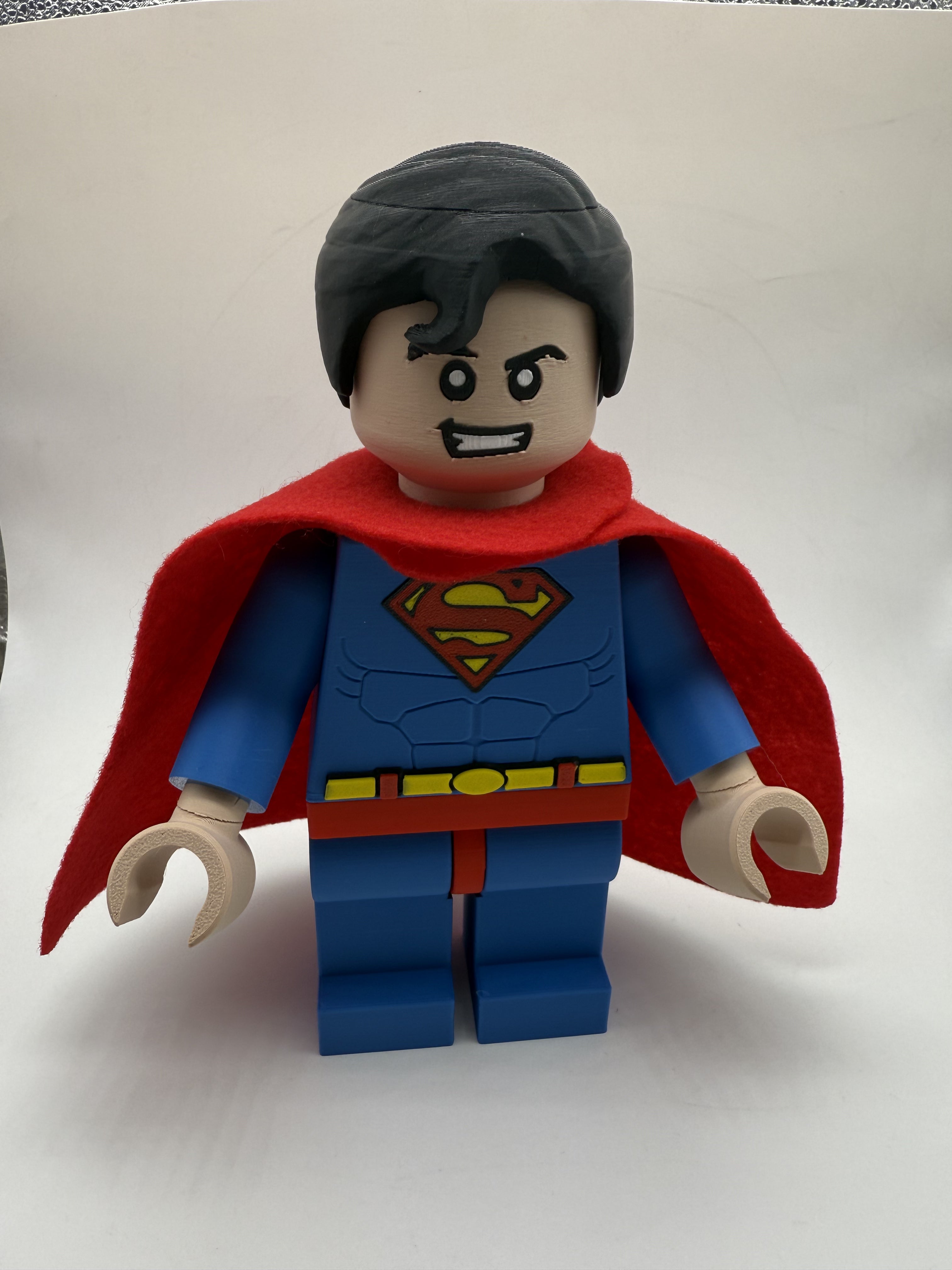 3D Printed DC Superman Large Scale 8.5"- 9.5" Minifigure