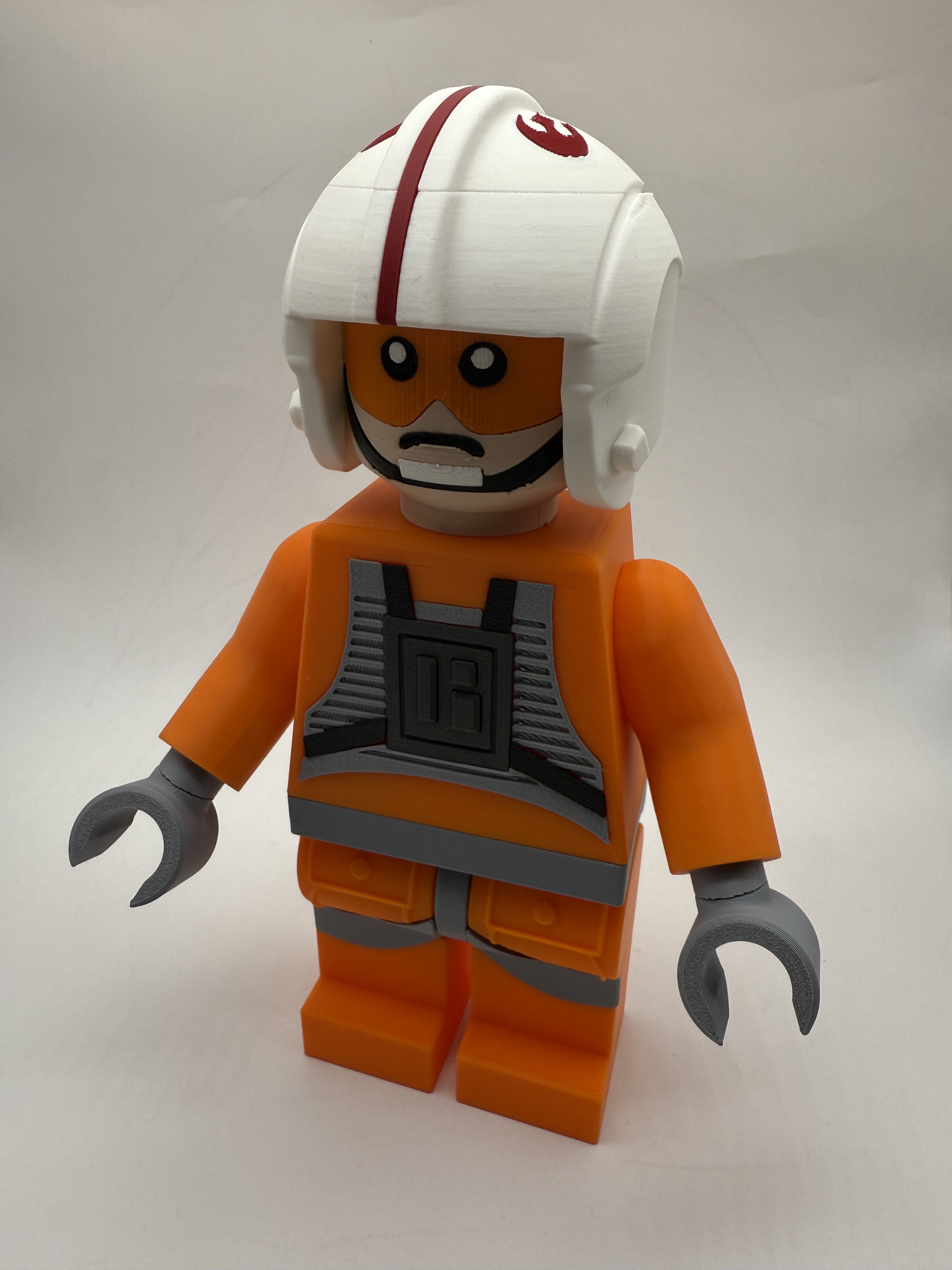 3D Printed Star Wars Rebel Pilot Large Scale 8.5"- 9.5" Minifigure