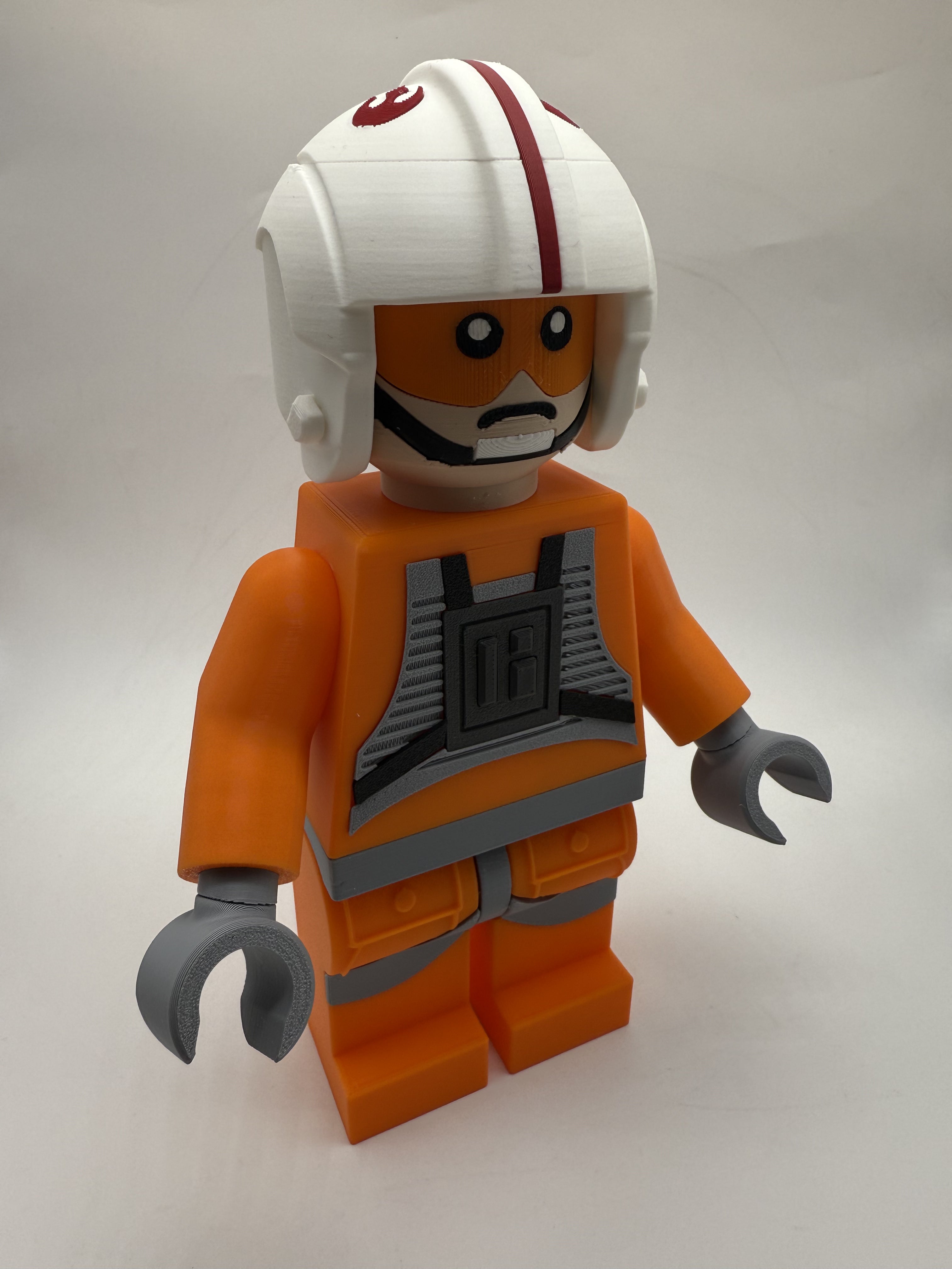 3D Printed Star Wars Rebel Pilot Large Scale 8.5"- 9.5" Minifigure