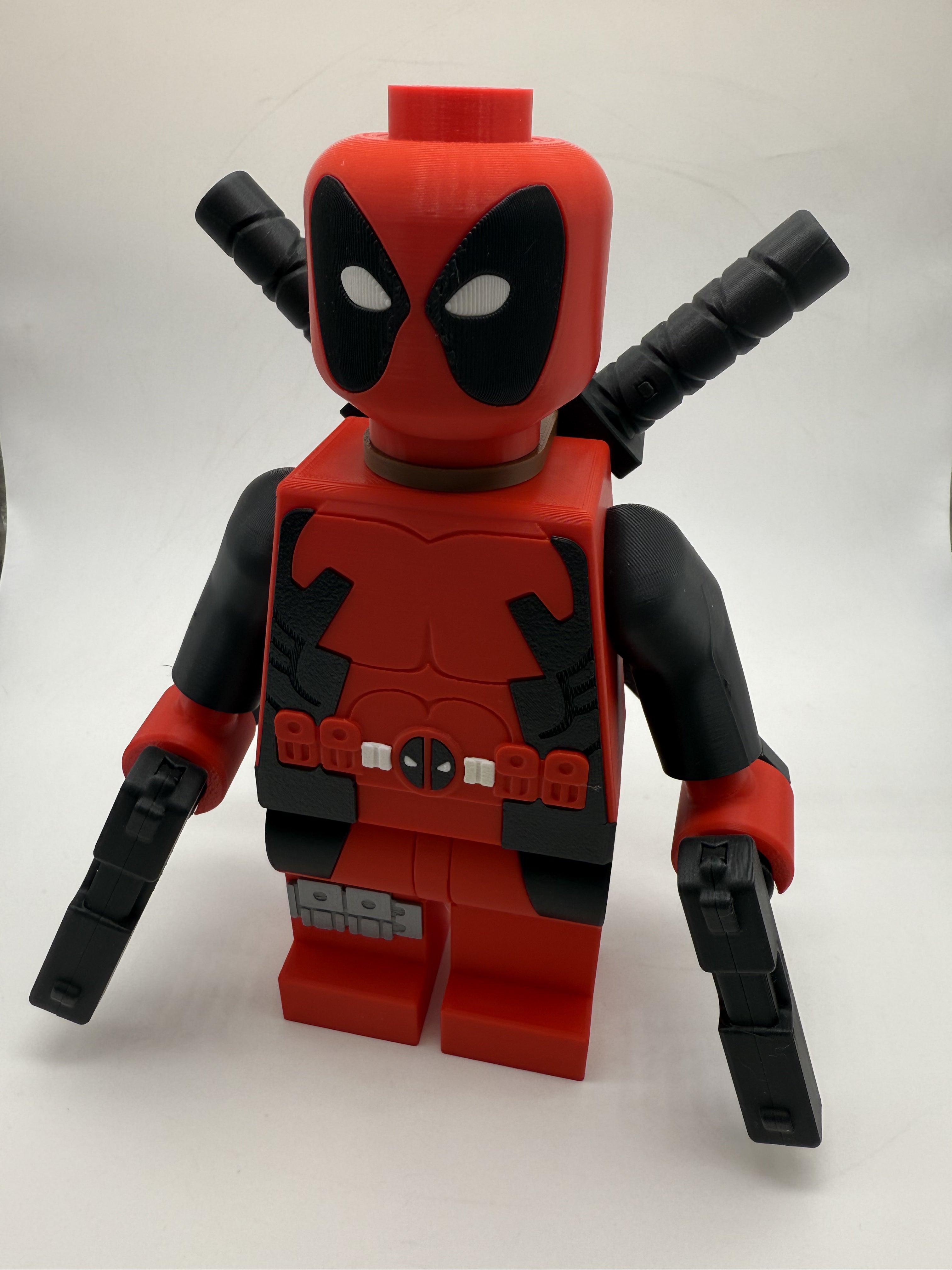 3D Printed Marvel Deadpool Large Scale 8.5"- 9.5" Minifigure