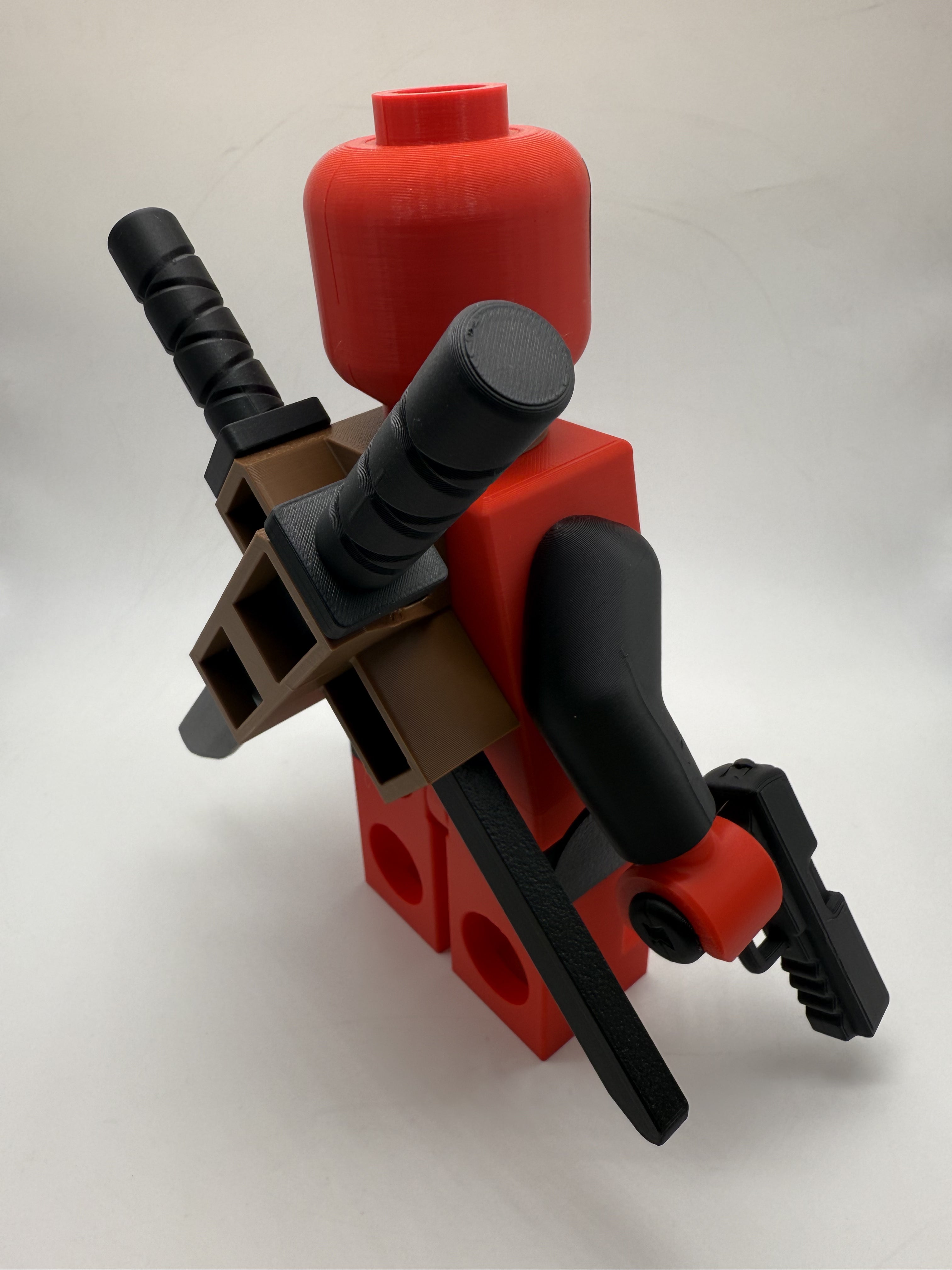 3D Printed Marvel Deadpool Large Scale 8.5"- 9.5" Minifigure