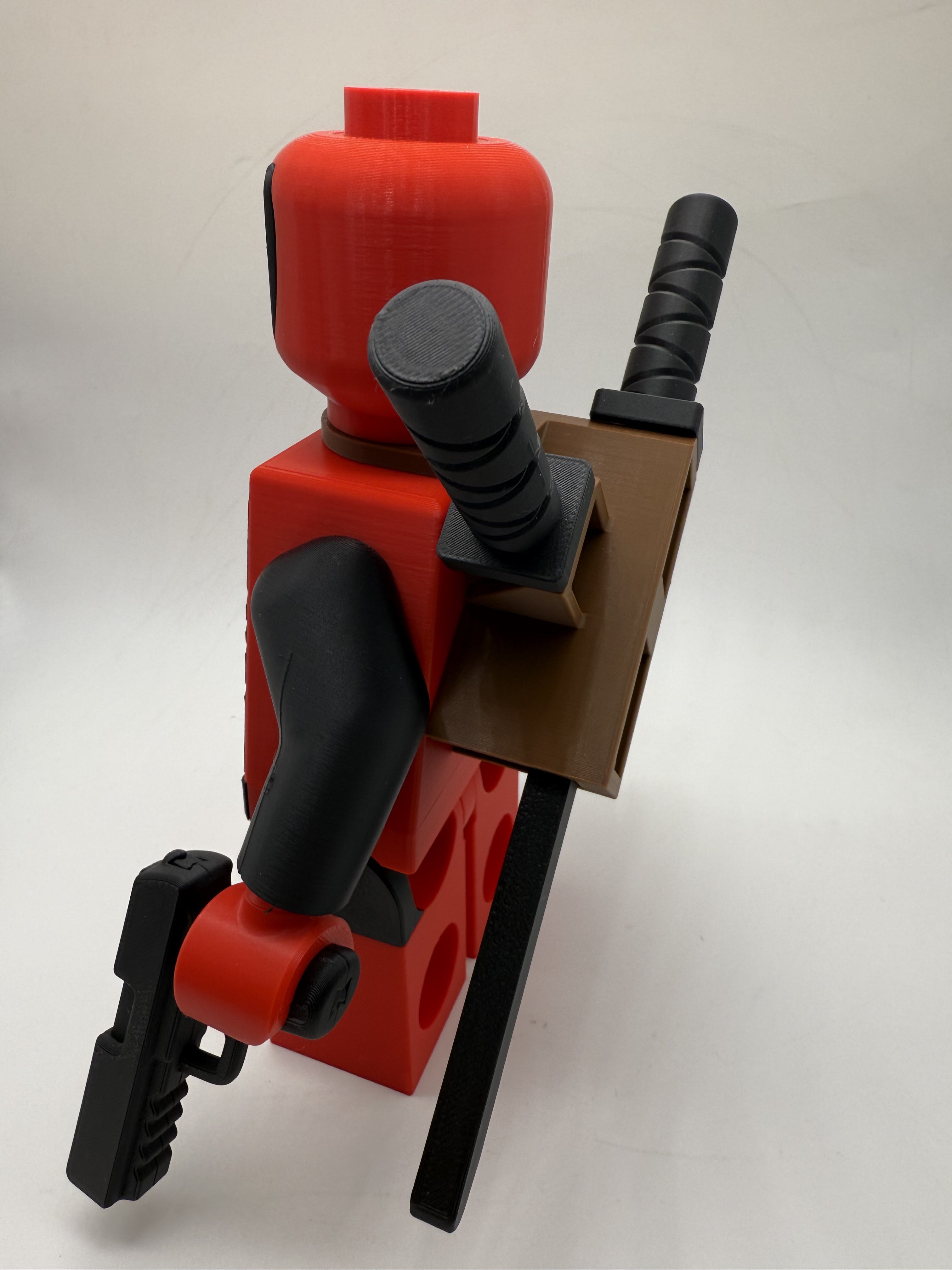 3D Printed Marvel Deadpool Large Scale 8.5"- 9.5" Minifigure