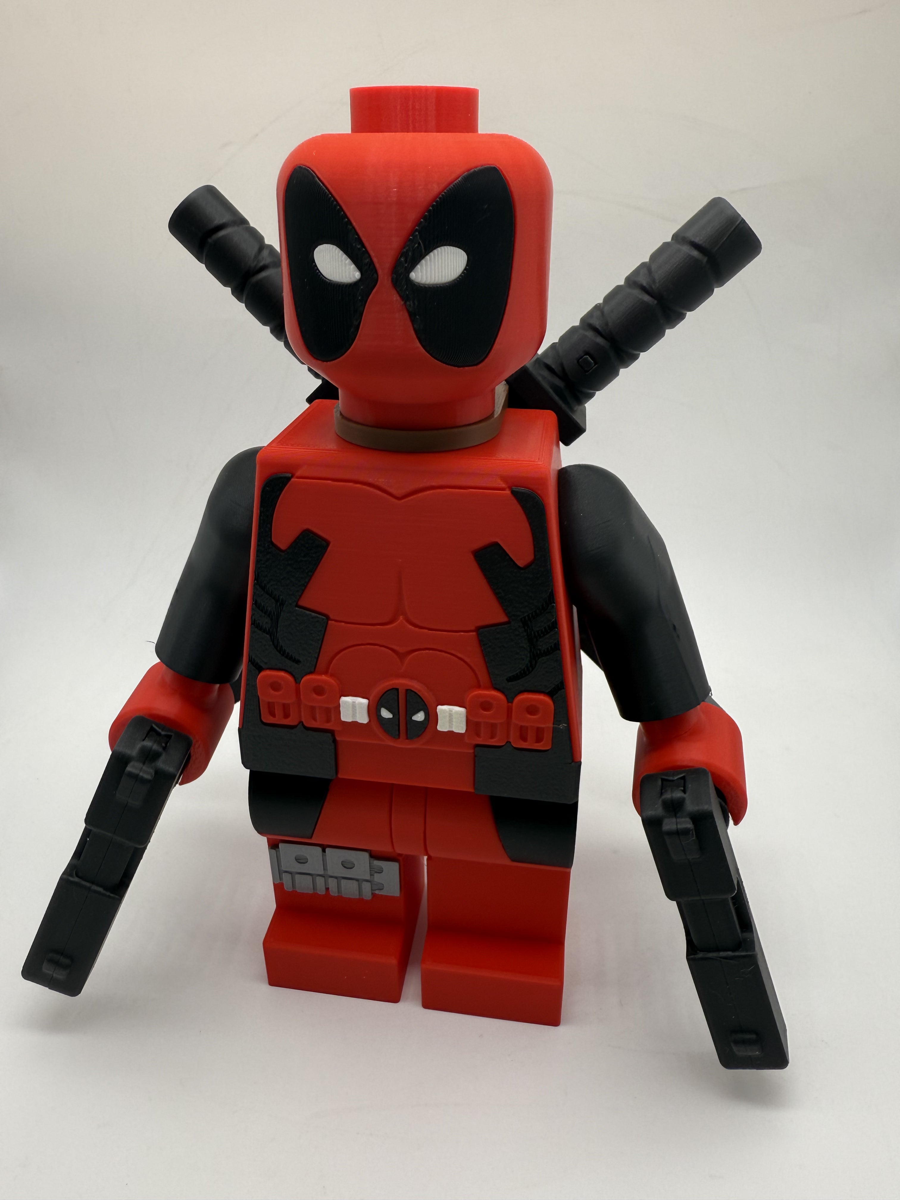 3D Printed Marvel Deadpool Large Scale 8.5"- 9.5" Minifigure