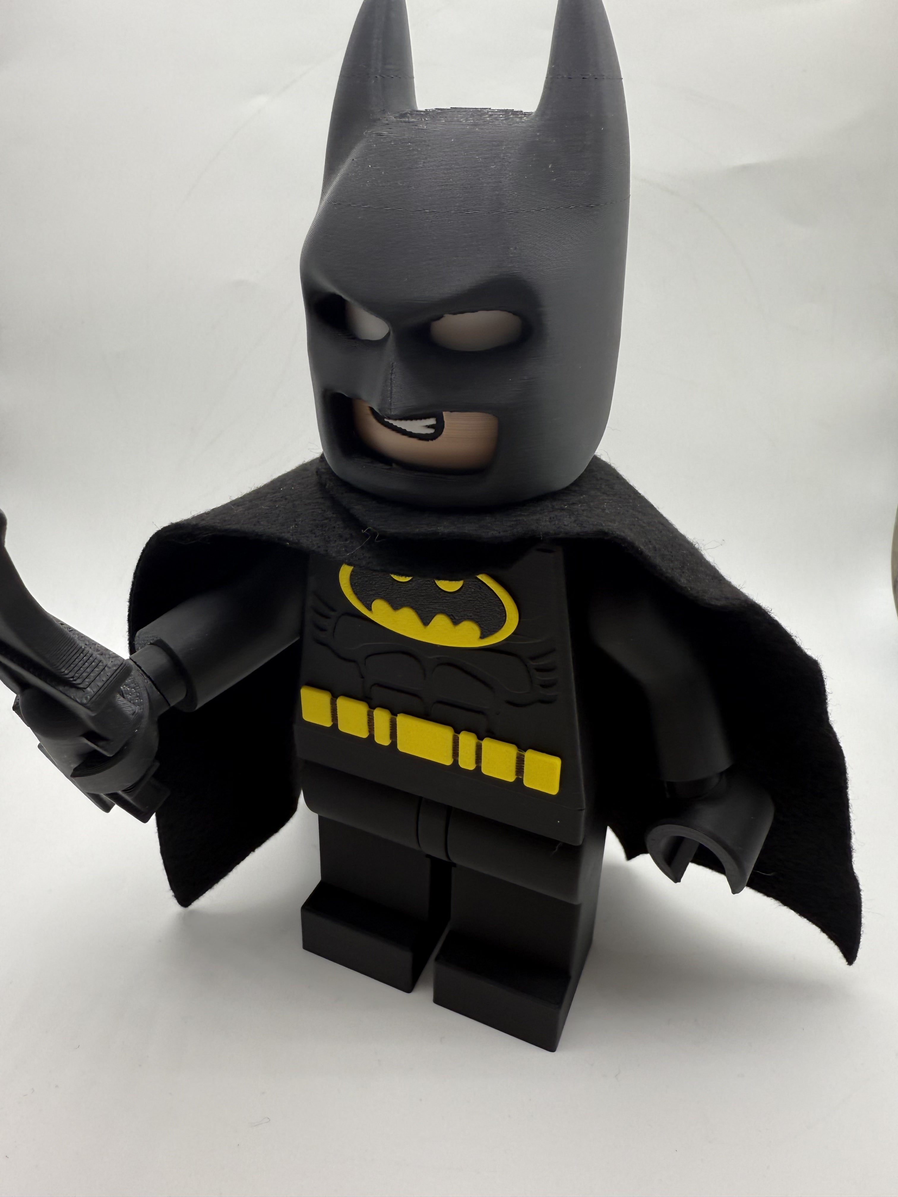 3D Printed DC Batman - Black Version Large Scale 8.5"- 9.5" Minifigure