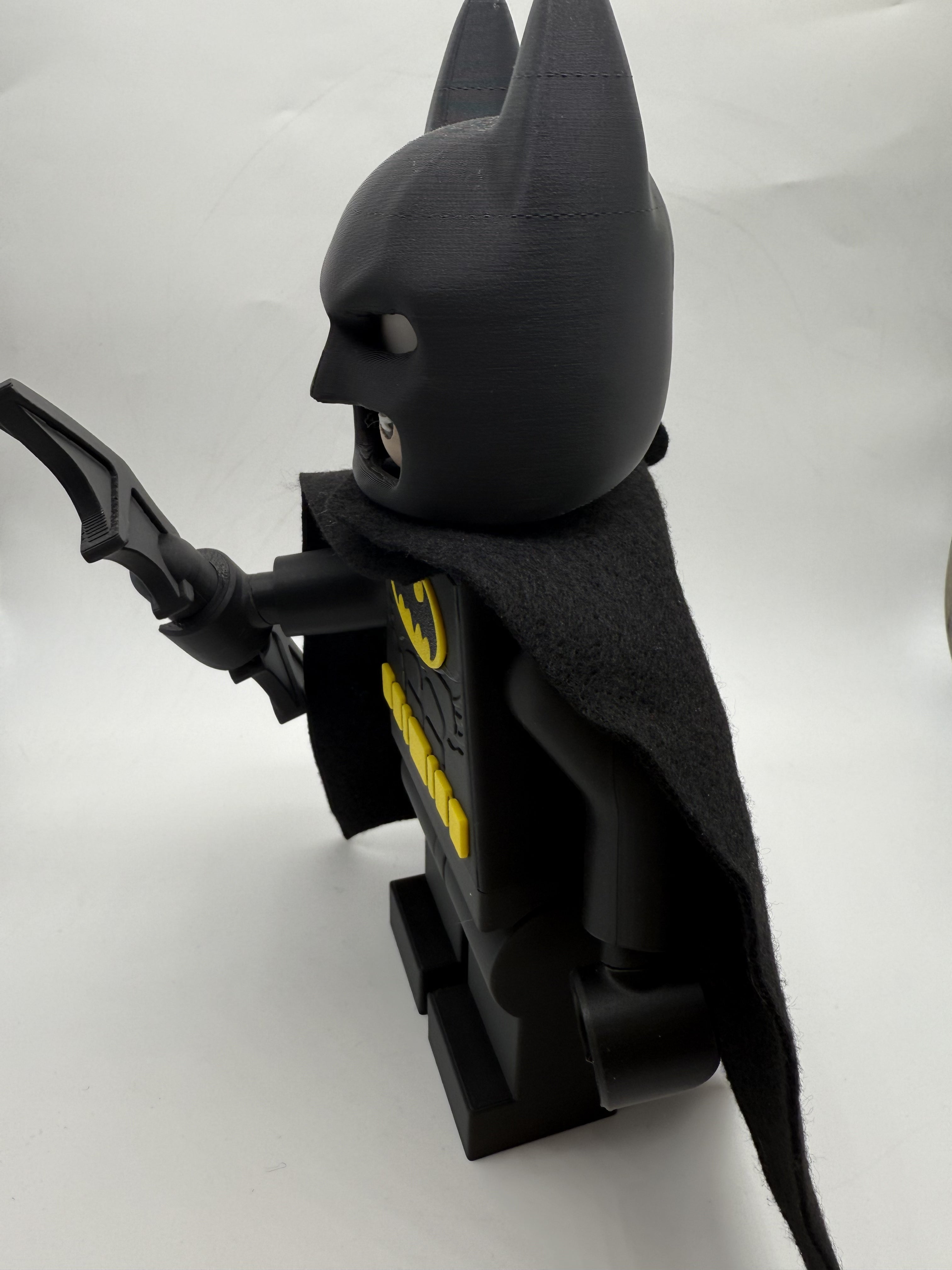 3D Printed DC Batman - Black Version Large Scale 8.5"- 9.5" Minifigure