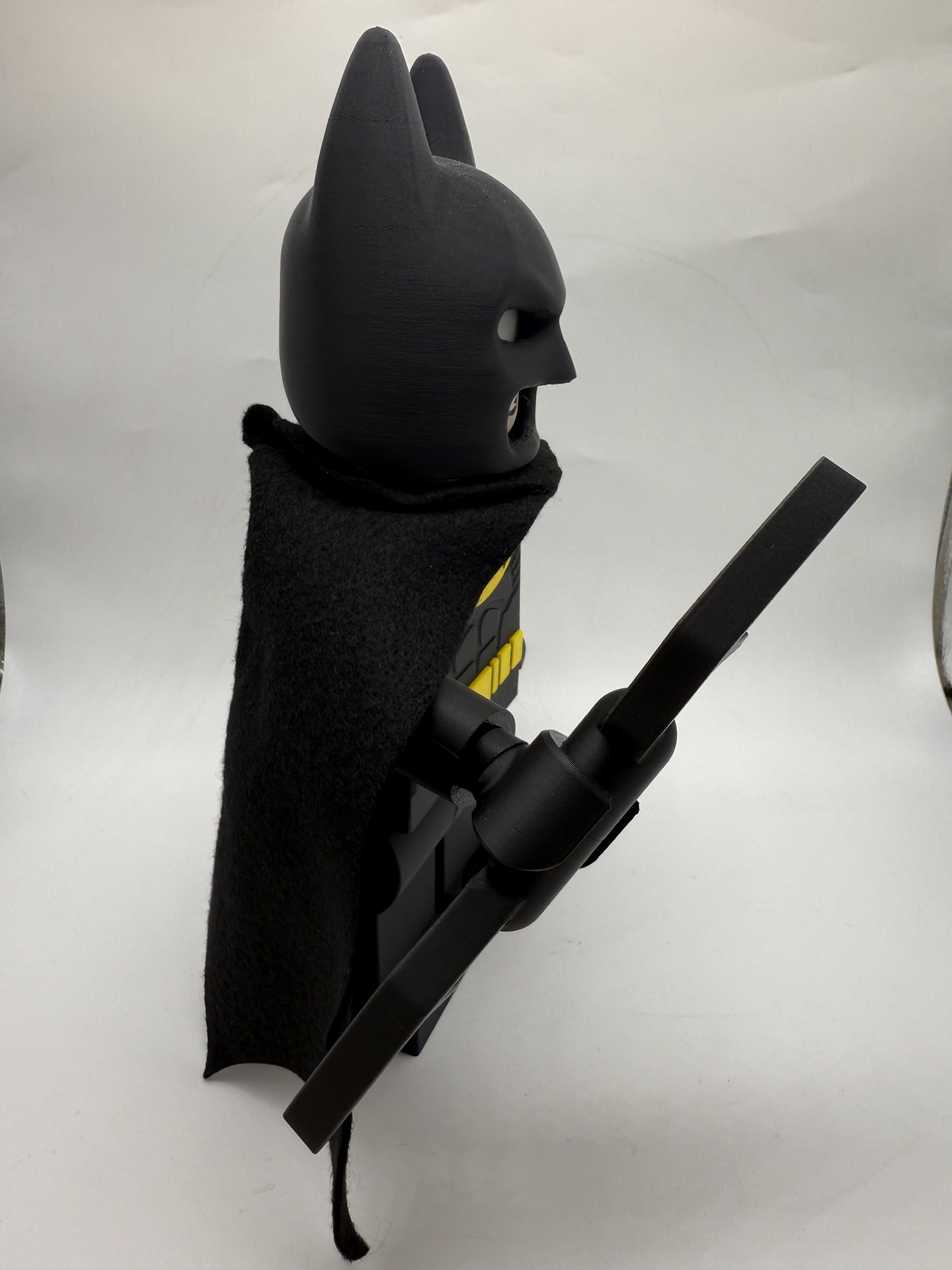 3D Printed DC Batman - Black Version Large Scale 8.5"- 9.5" Minifigure