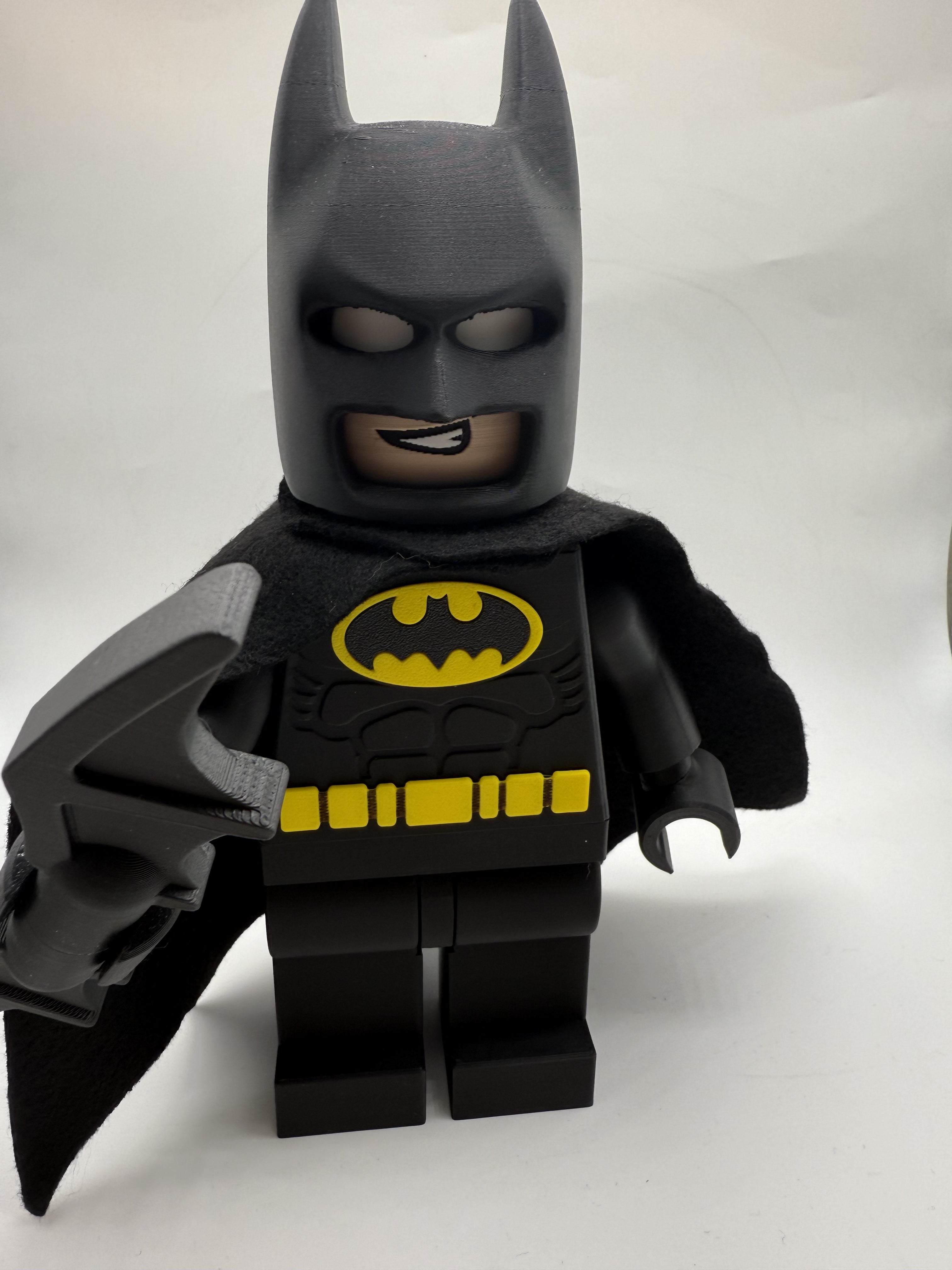 3D Printed DC Batman - Black Version Large Scale 8.5"- 9.5" Minifigure