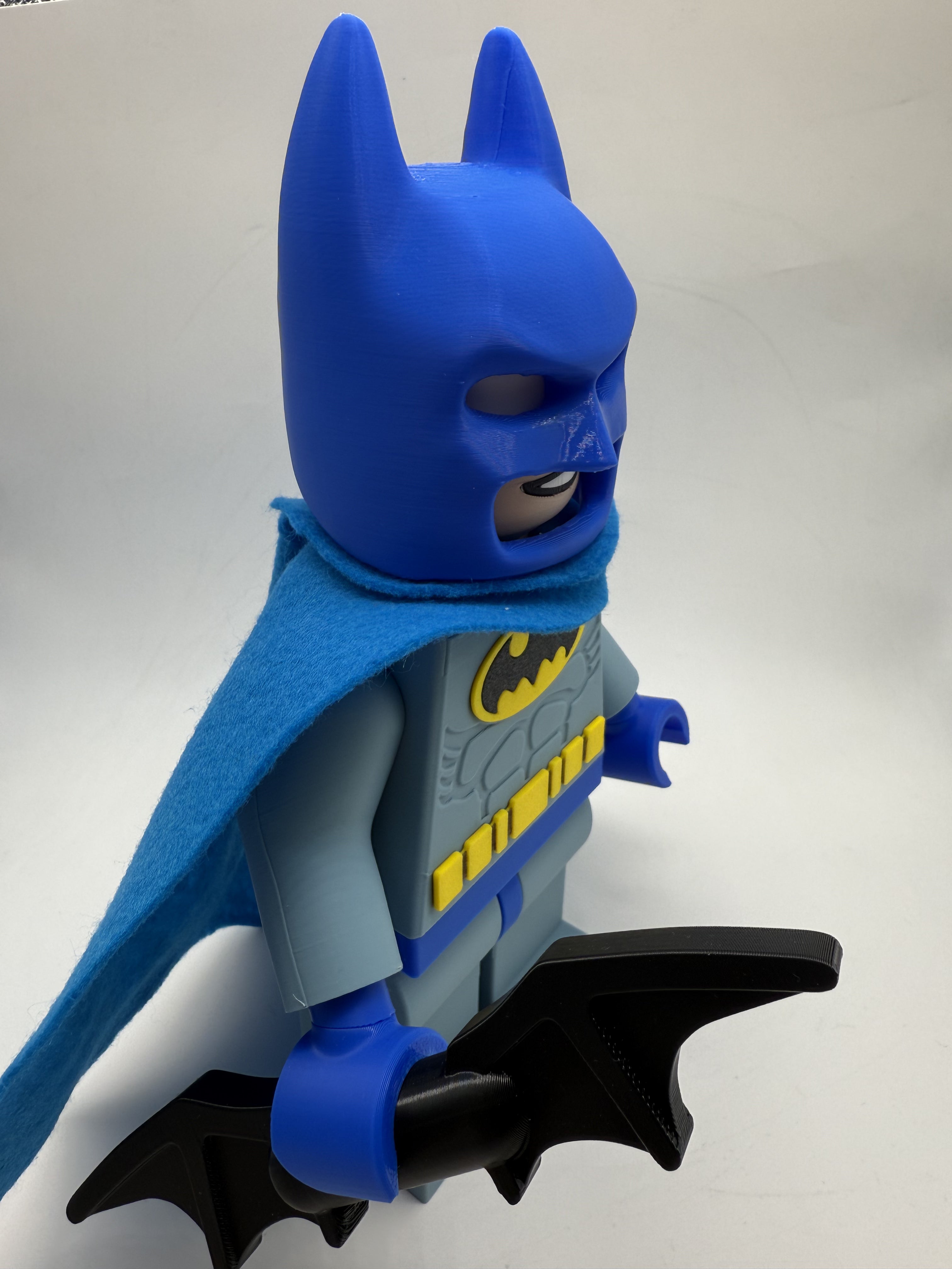 3D Printed DC Classic Batman (Grey/Blue) Large Scale 8.5"- 9.5" Minifigure