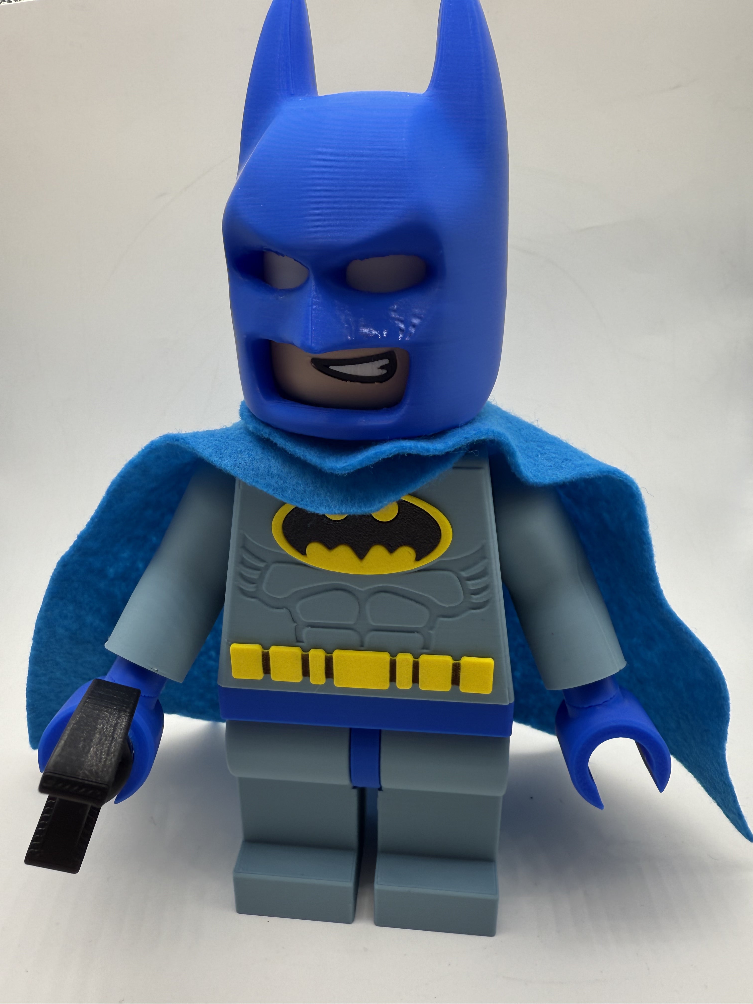 3D Printed DC Classic Batman (Grey/Blue) Large Scale 8.5"- 9.5" Minifigure