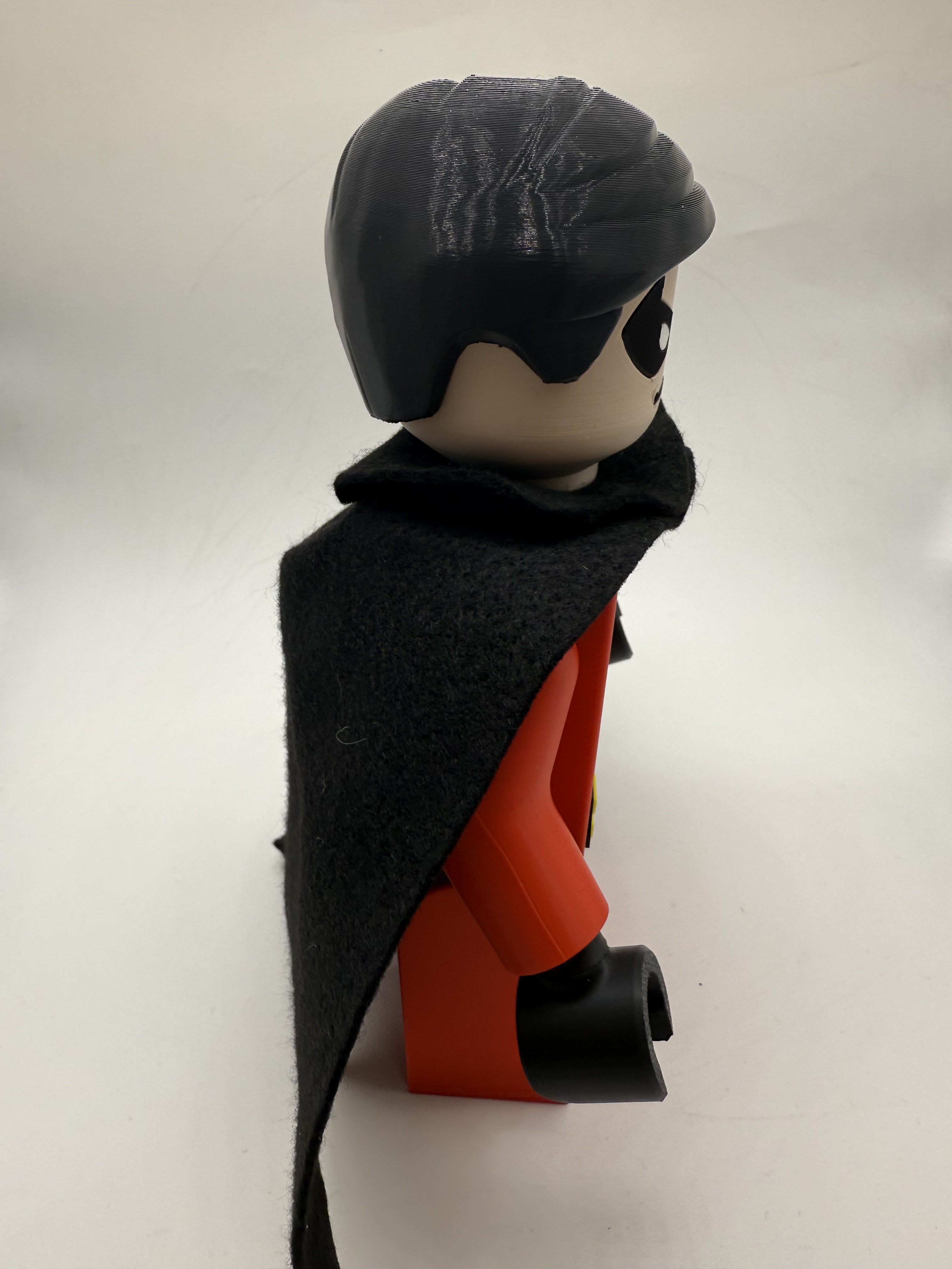 3D Printed DC Robin (Red/Black) Large Scale 8.5"- 9.5" Minifigure