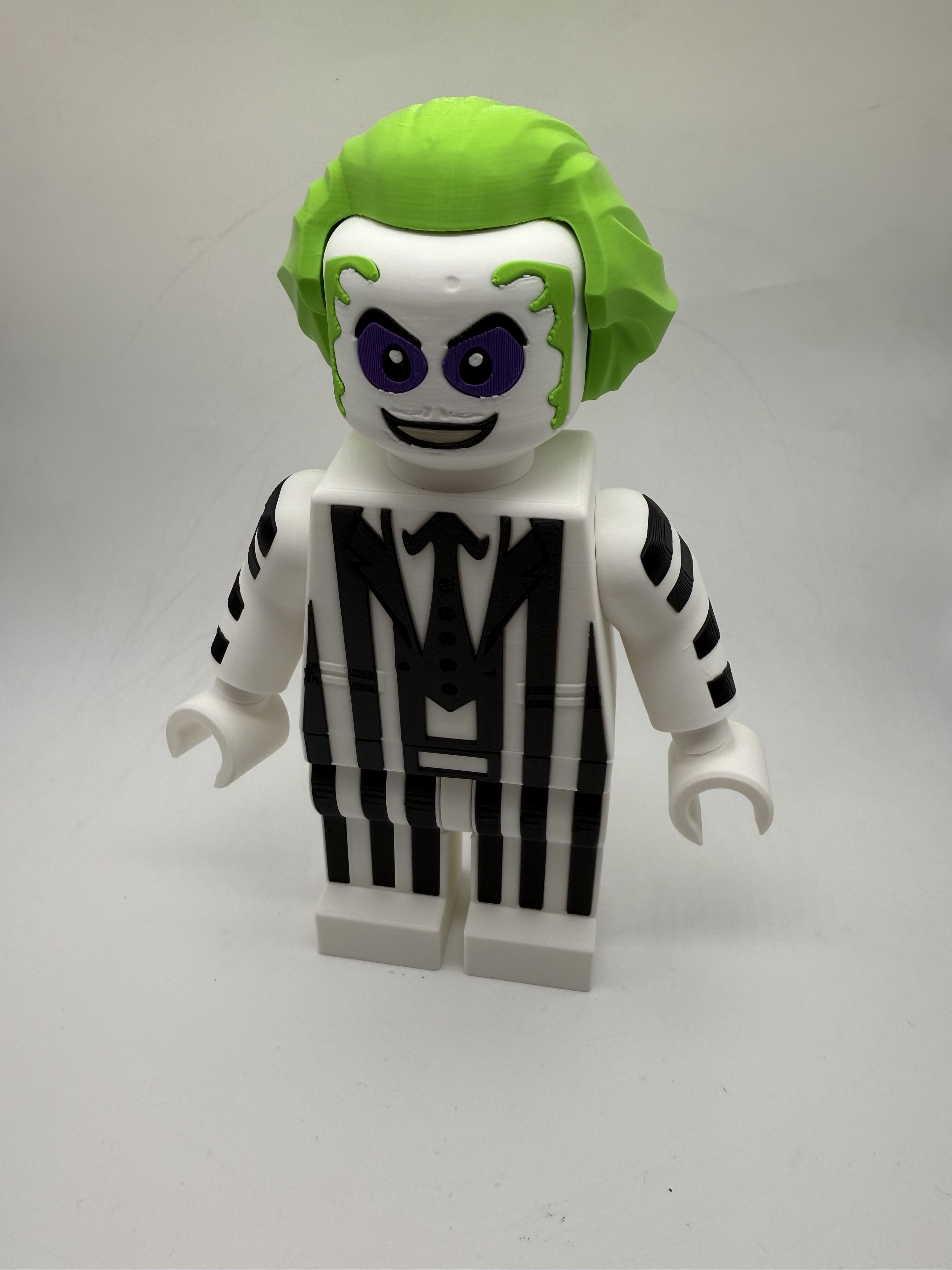 3D Printed Beetlejuice Large Scale 8.5"- 9.5" Minifigure