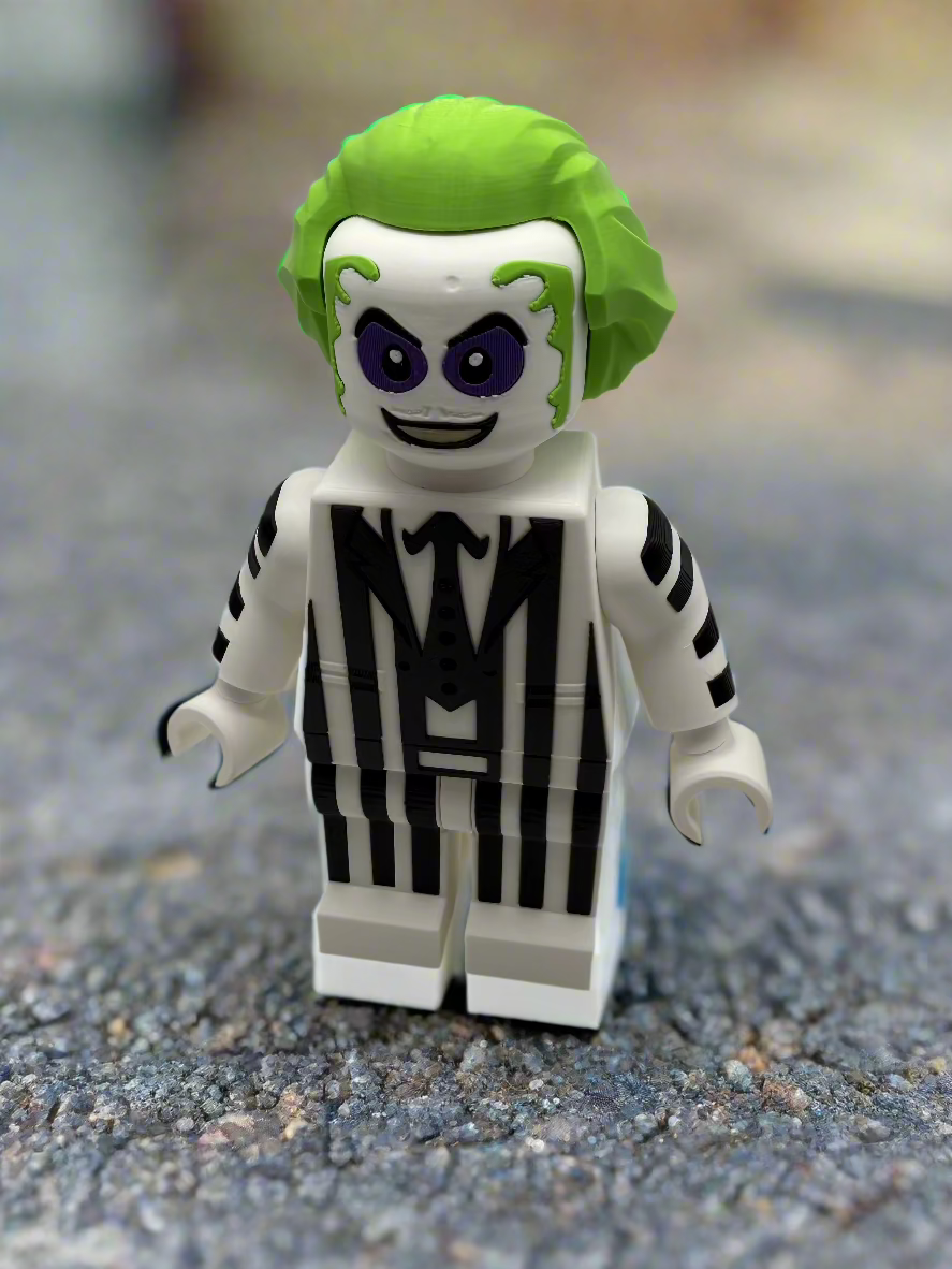 3D Printed Beetlejuice Large Scale 8.5"- 9.5" Minifigure