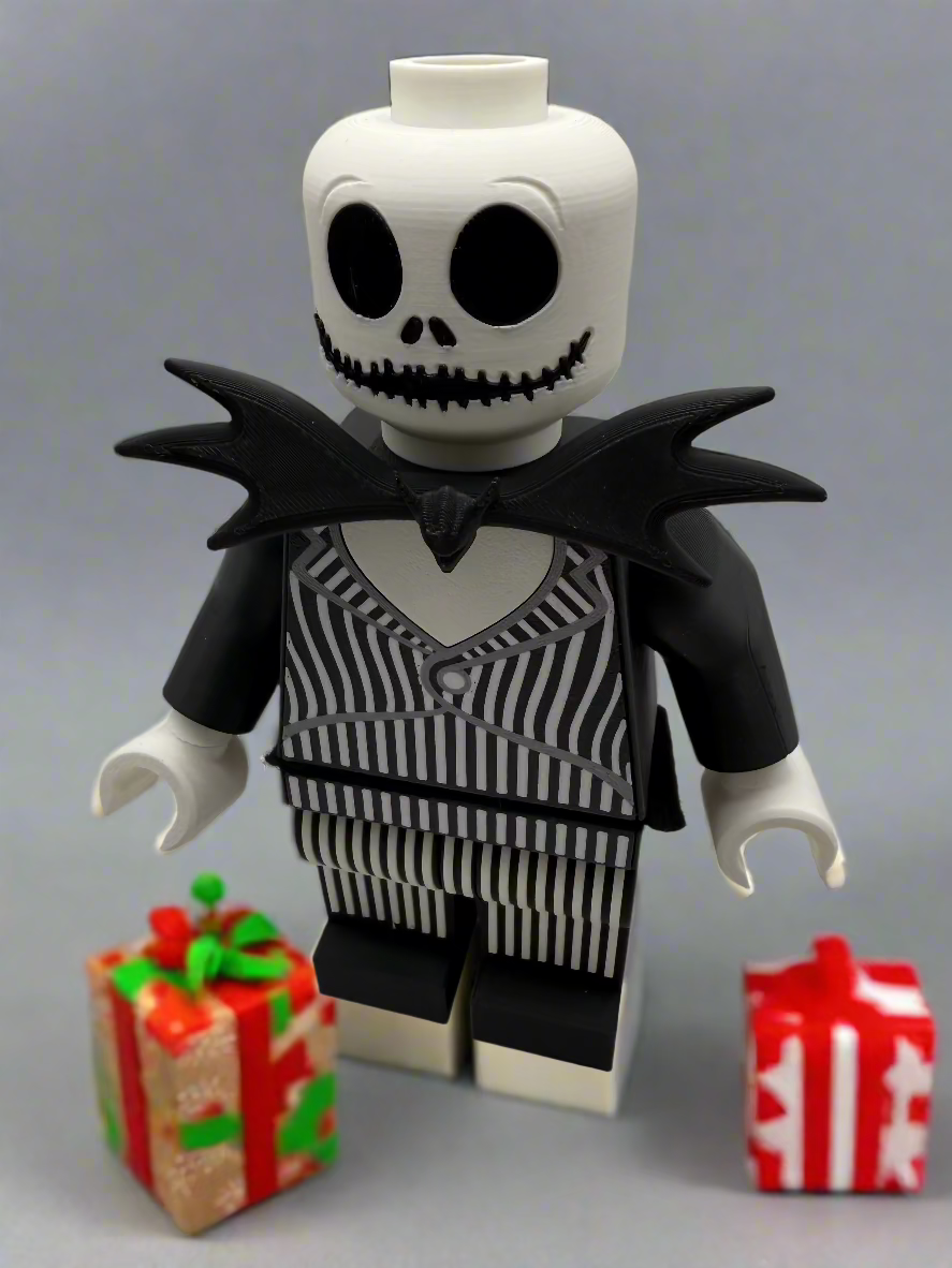 3D Printed Jack Skellington Large Scale 8.5"- 9.5" Minifigure