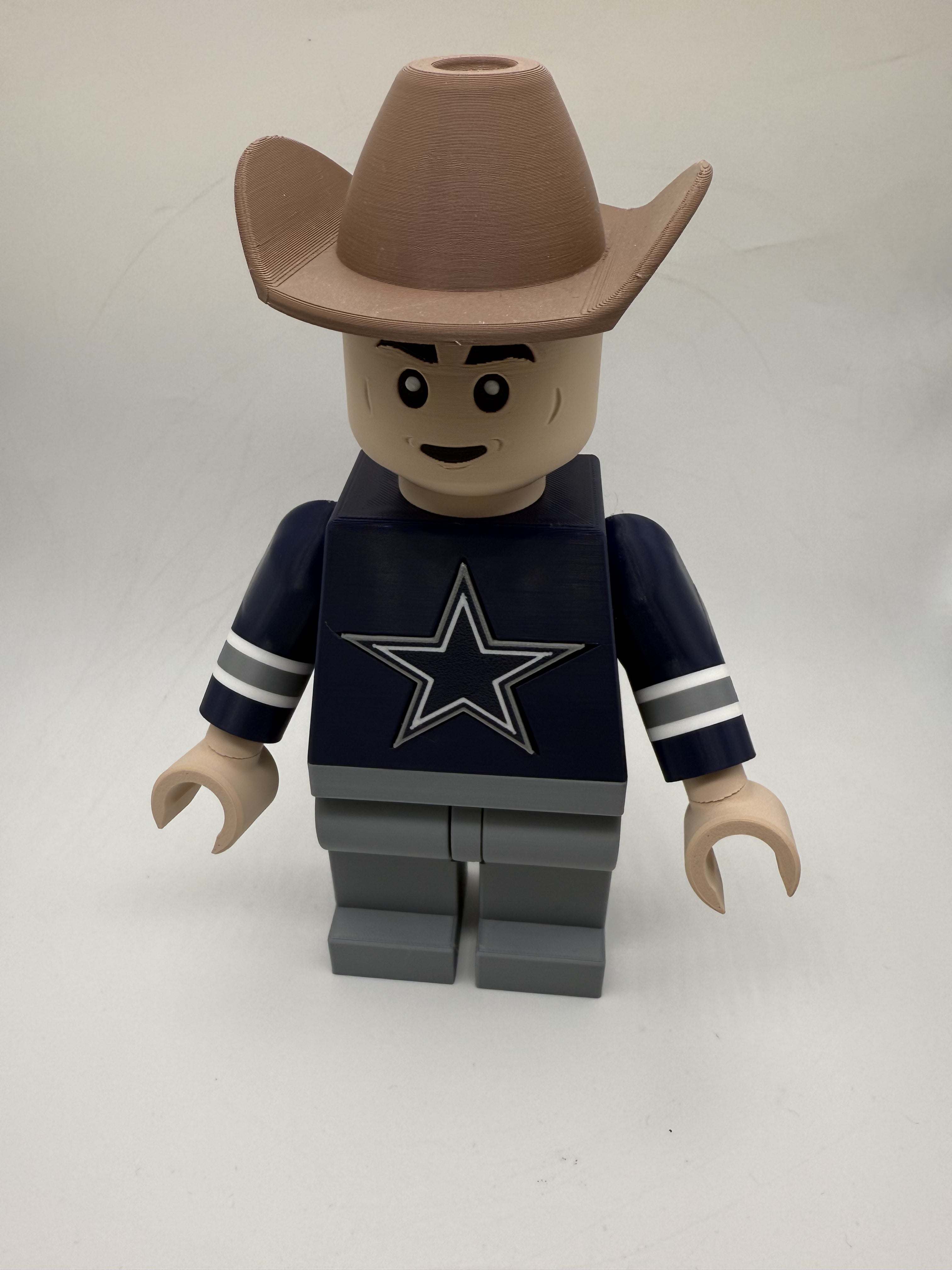 3D Printed Dallas Cowboys Large Scale 8.5"- 9.5" Minifigure