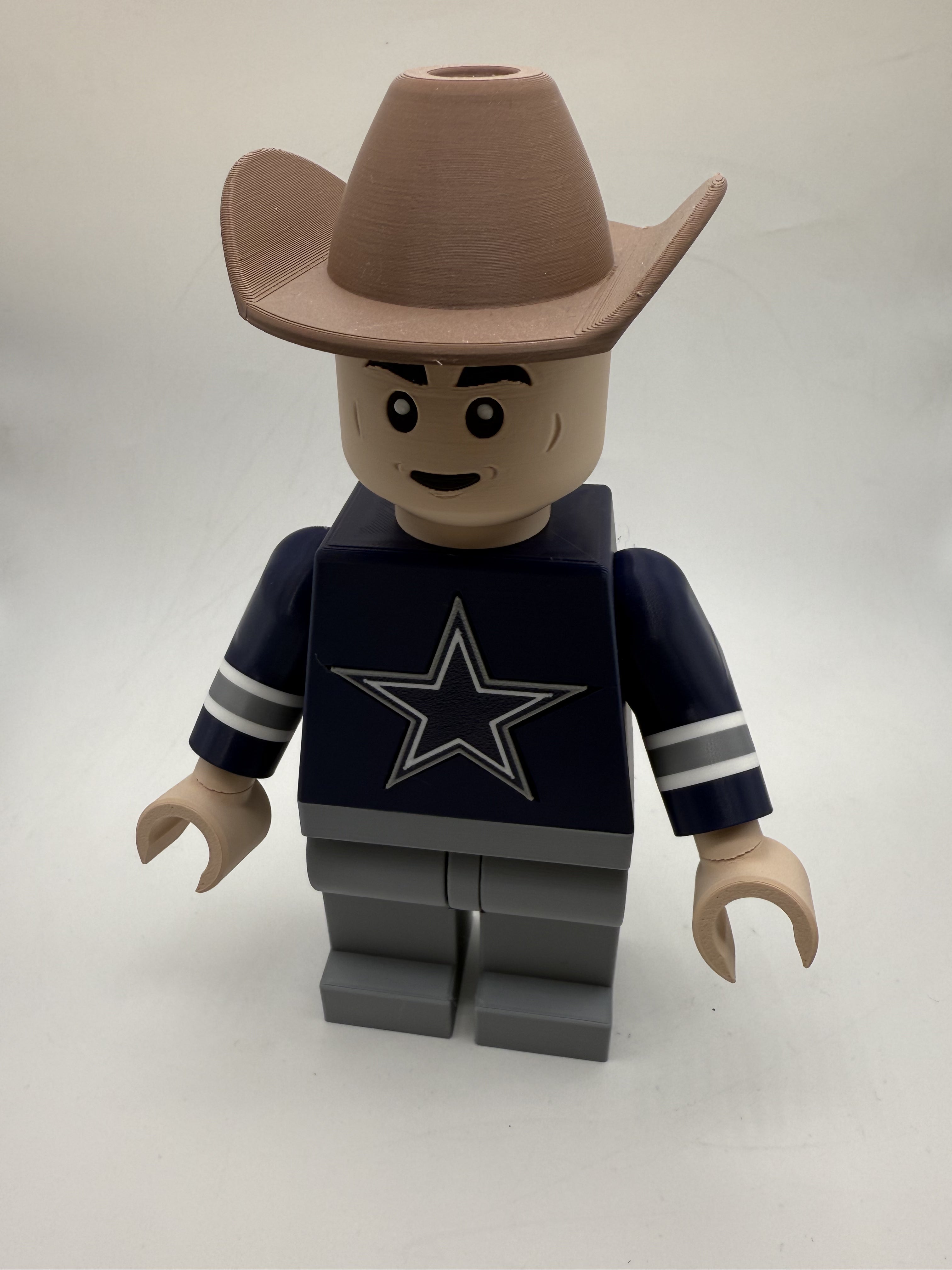 3D Printed Dallas Cowboys Large Scale 8.5"- 9.5" Minifigure