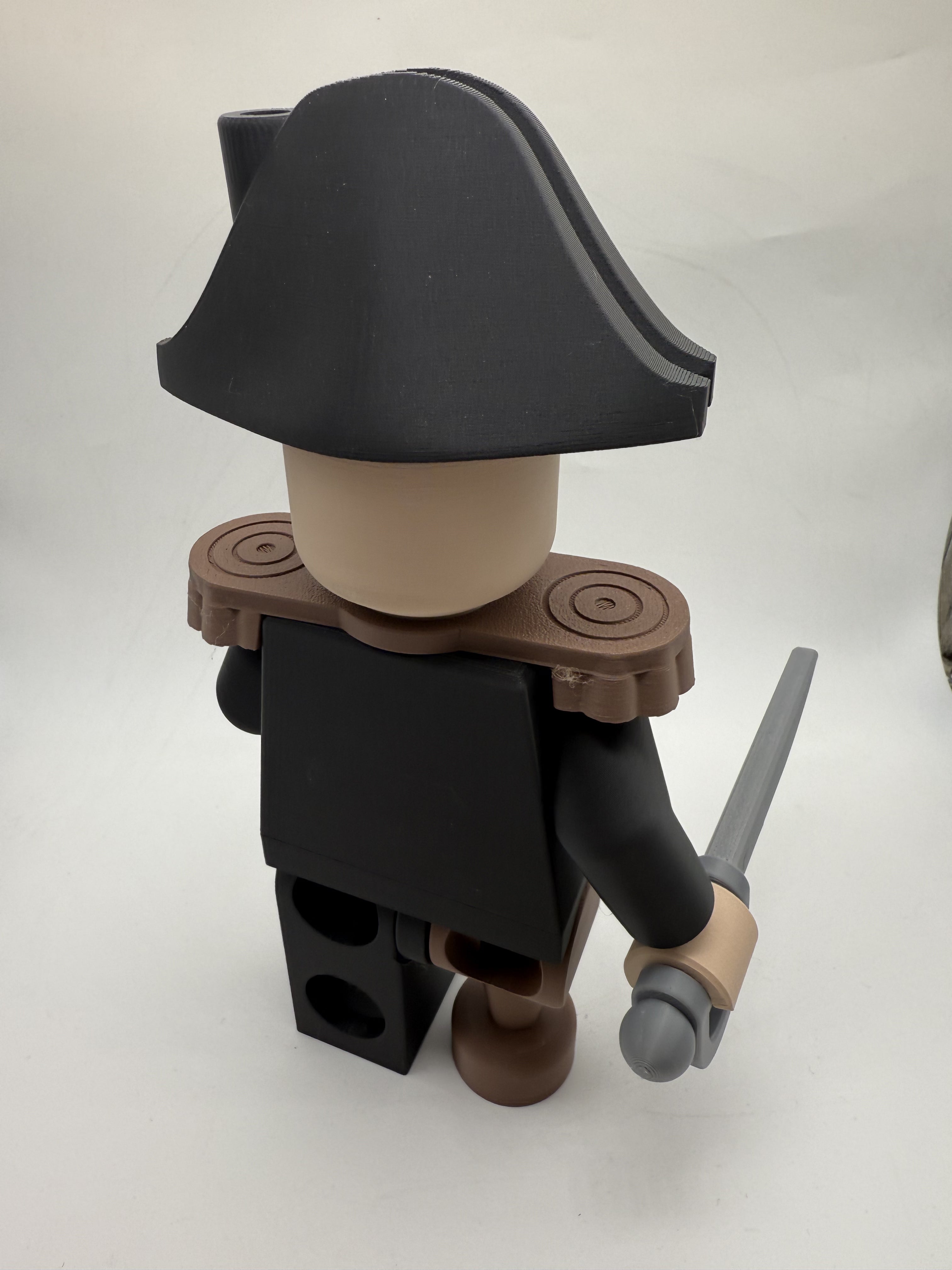 3D Printed Pirate Large Scale 8.5"- 9.5" Minifigure