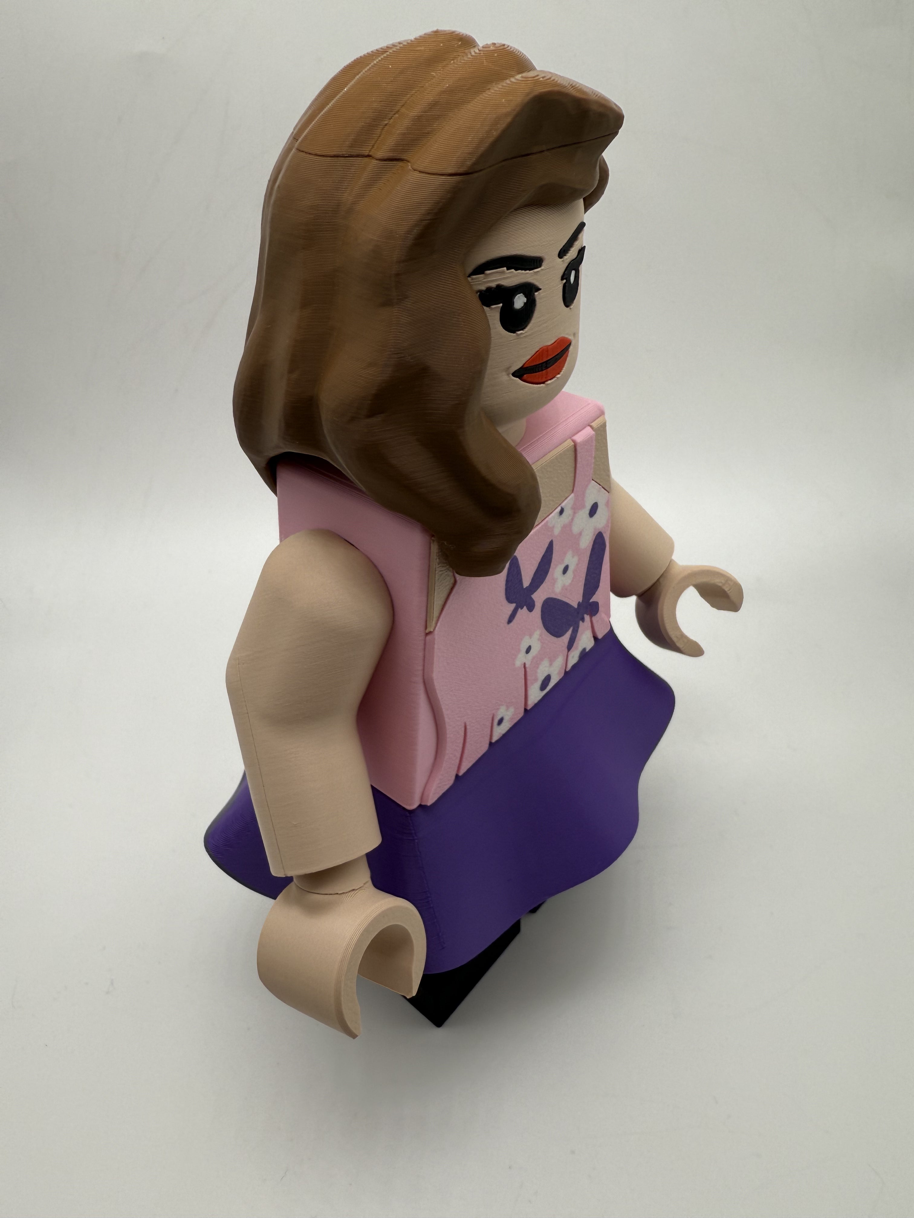 3D Printed Generic Girl w/ Skirt Large Scale 8.5"- 9.5" Minifigure