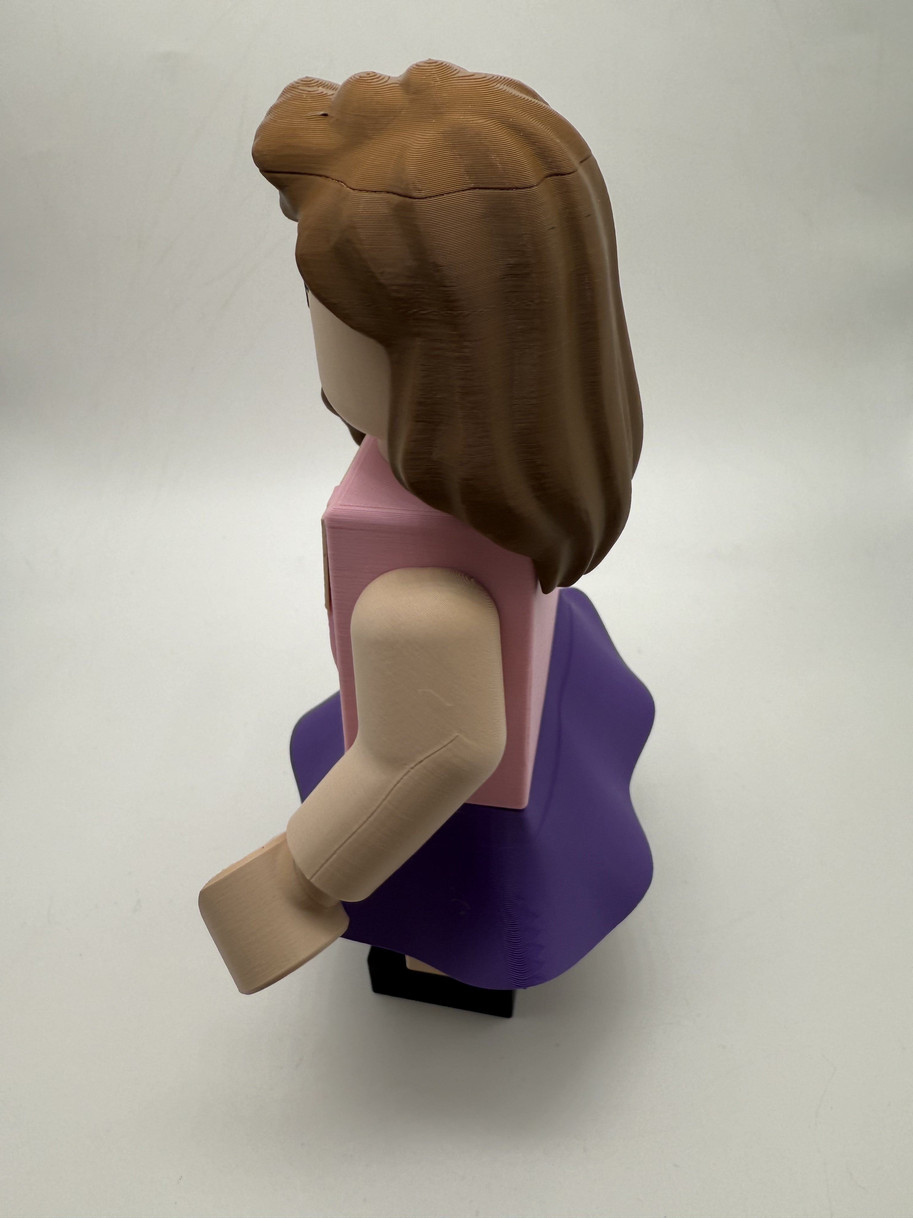 3D Printed Generic Girl w/ Skirt Large Scale 8.5"- 9.5" Minifigure