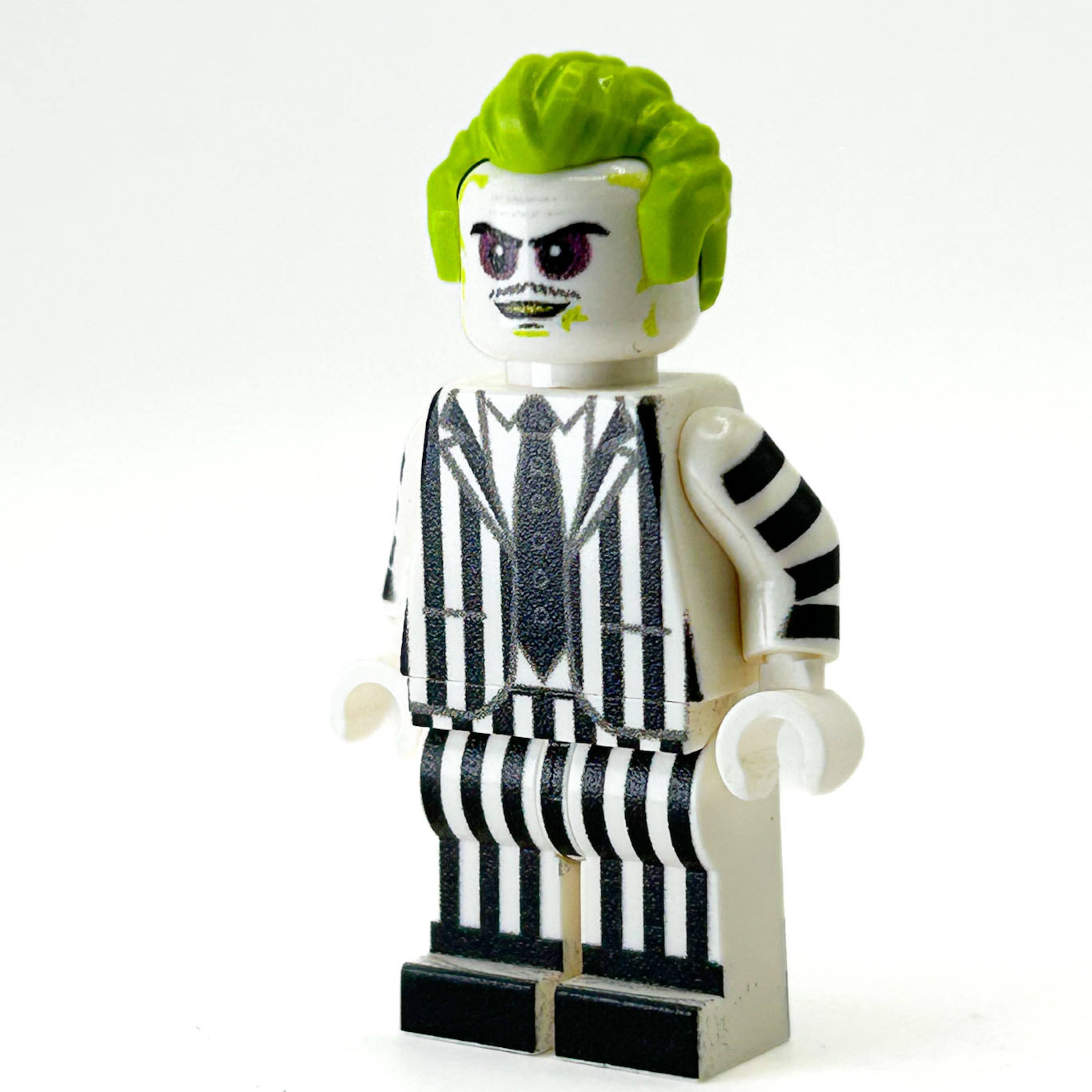 Beetlejuice Minifig made using LEGO parts