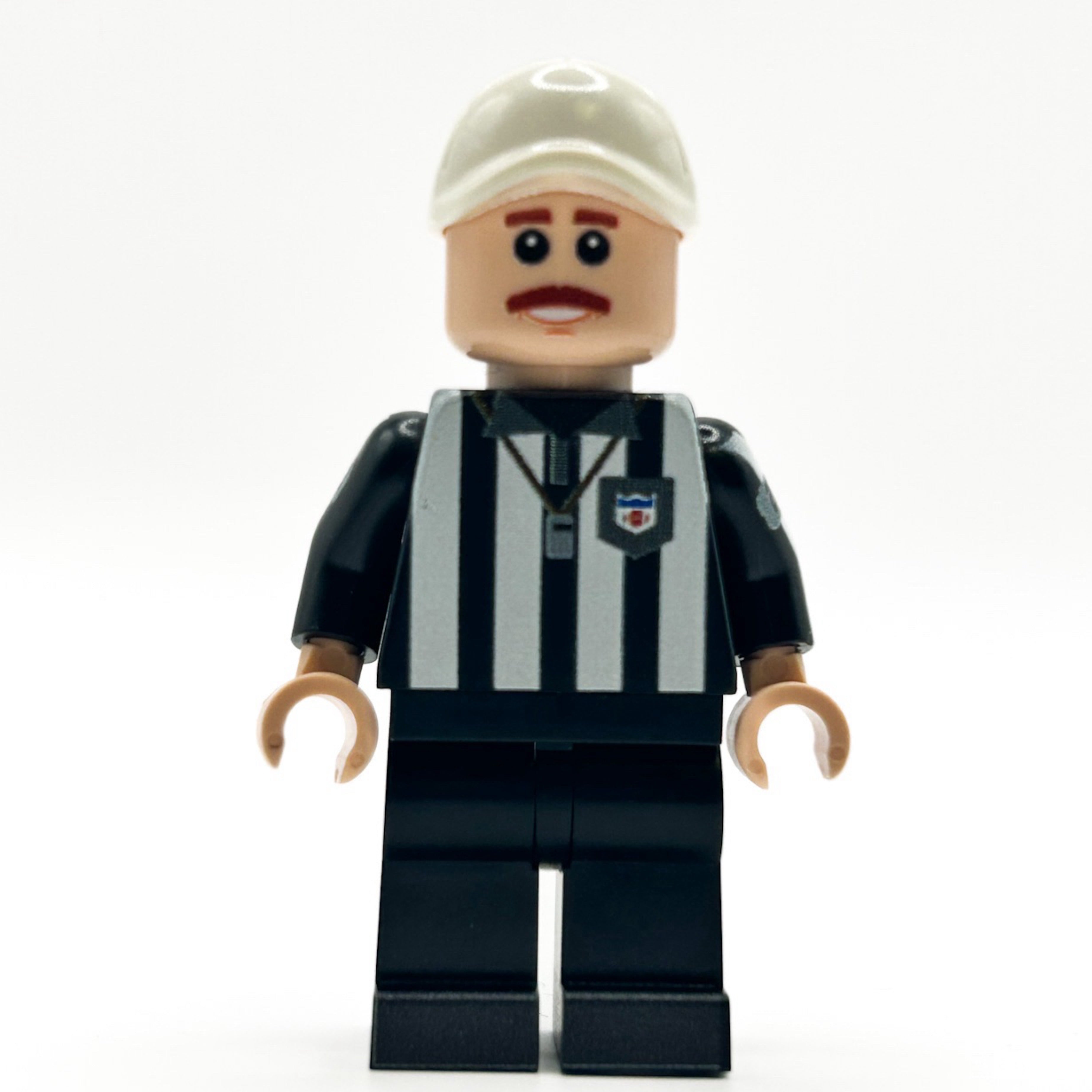 Brickshow Shop Custom LEGO® Minifigure – Football Referee Custom made with LEGO parts - B3 Customs Collectible