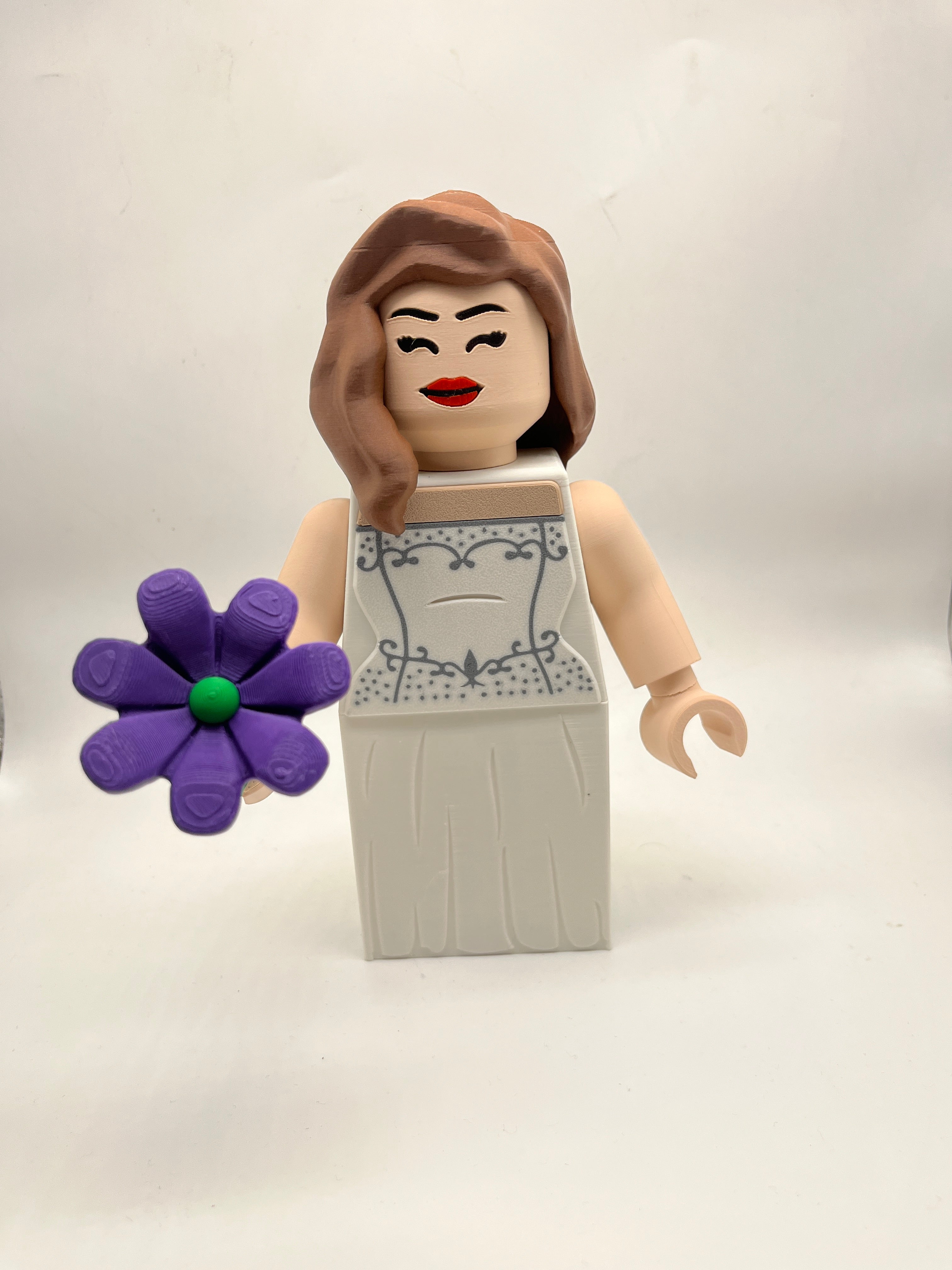 3D Printed Bride Large Scale 8.5"- 9.5" Minifigure