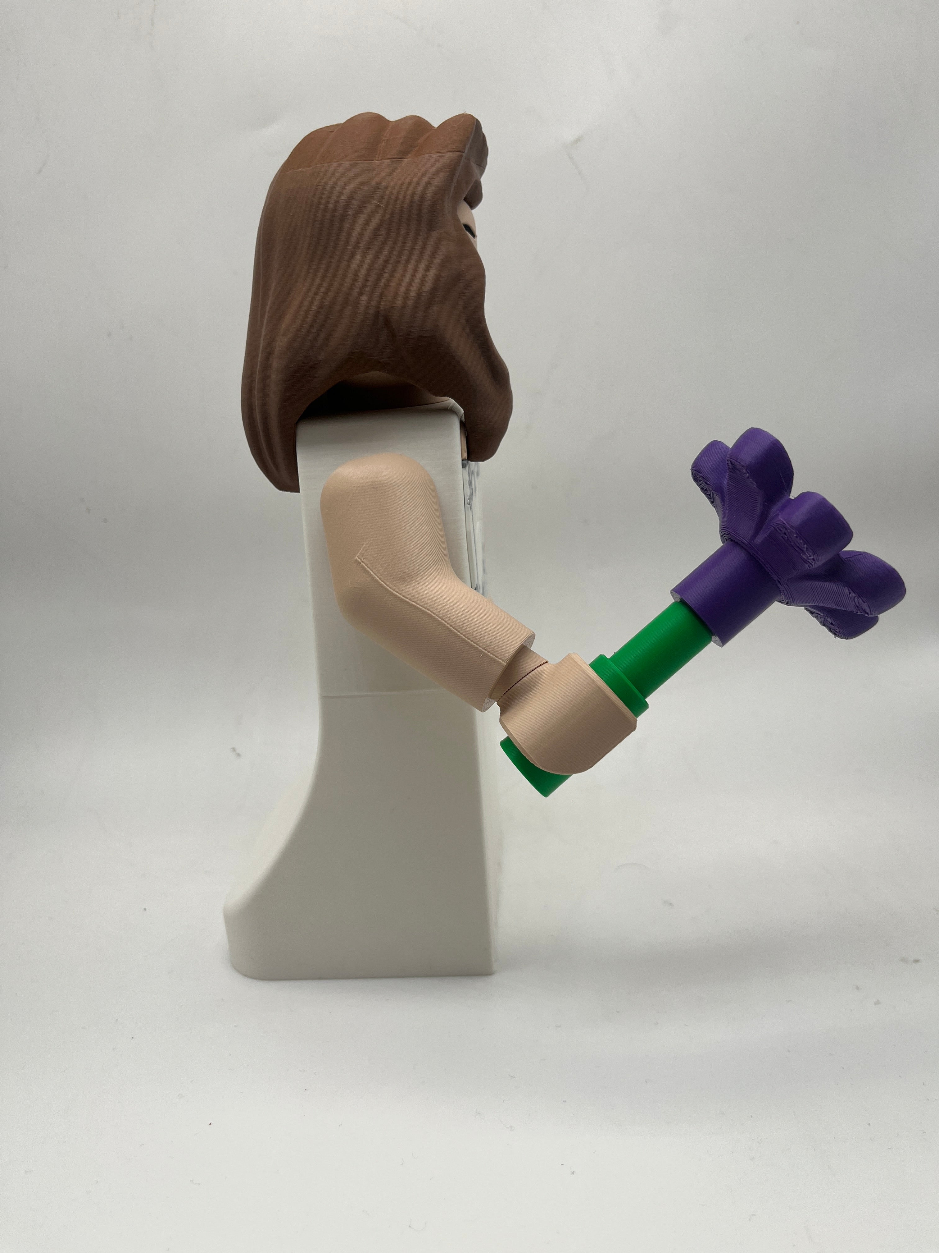 3D Printed Bride Large Scale 8.5"- 9.5" Minifigure