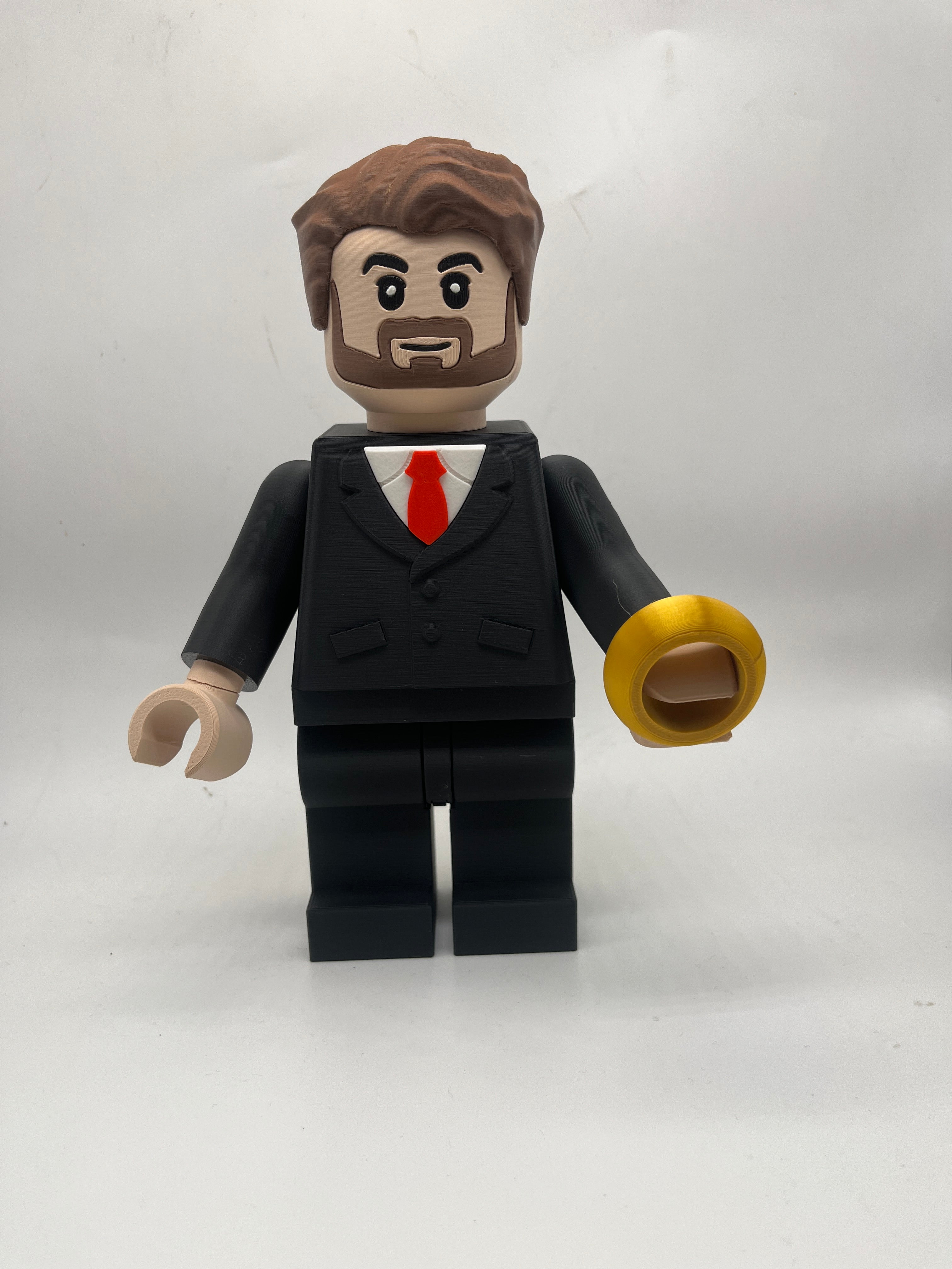 3D Printed Groom Large Scale 8.5"- 9.5" Minifigure