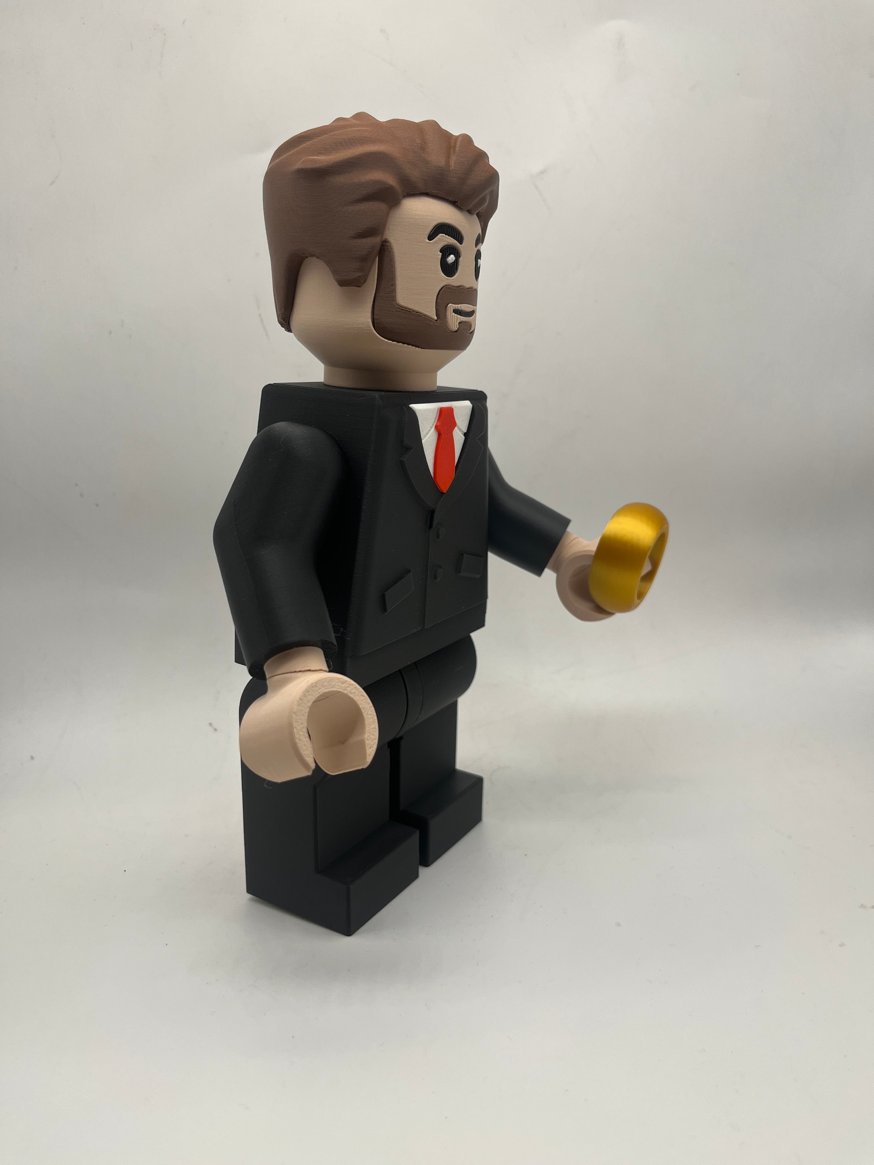 3D Printed Groom Large Scale 8.5"- 9.5" Minifigure