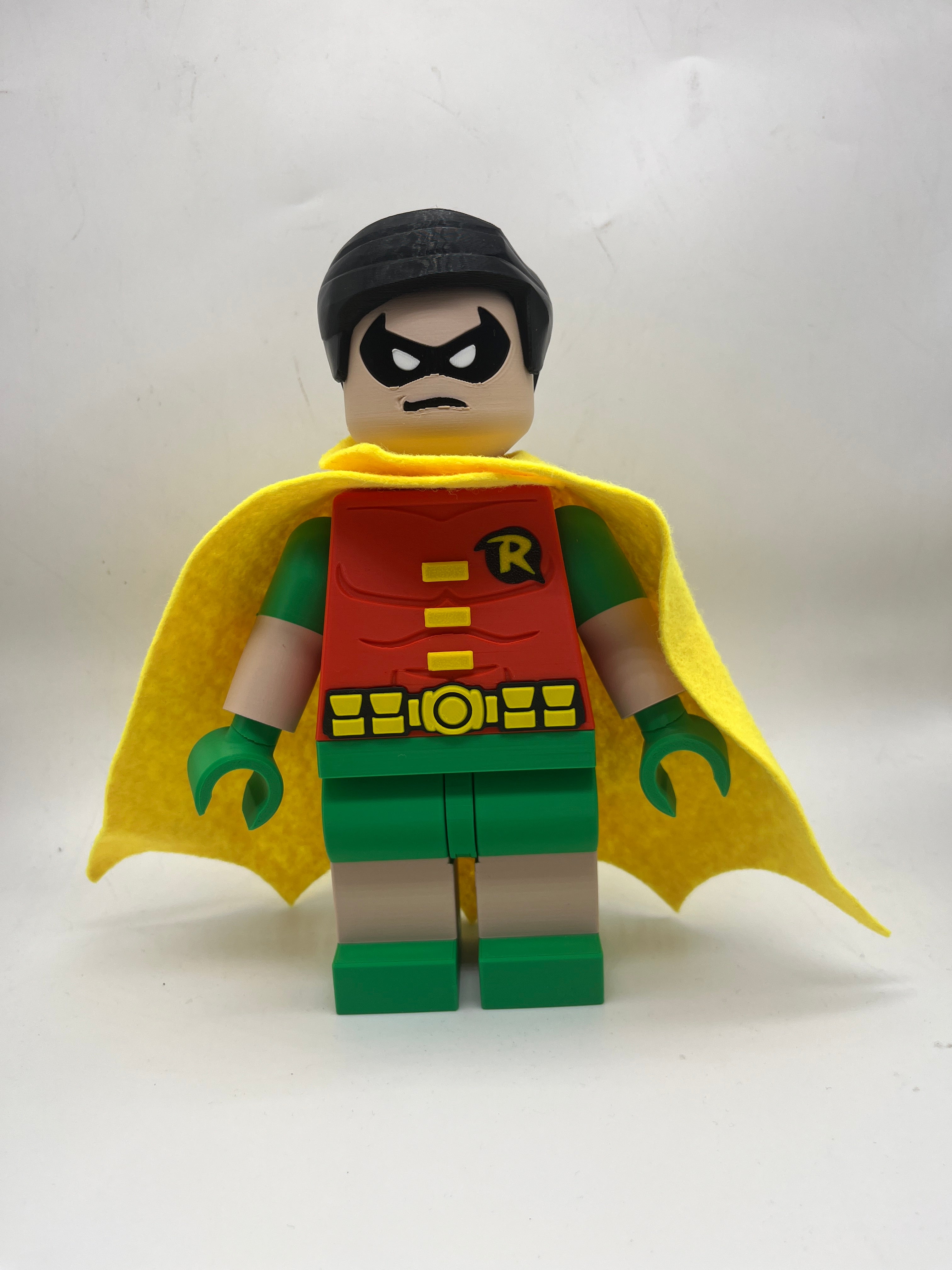 3D Printed DC Classic Robin (Red/Green) Large Scale 8.5"- 9.5" Minifigure