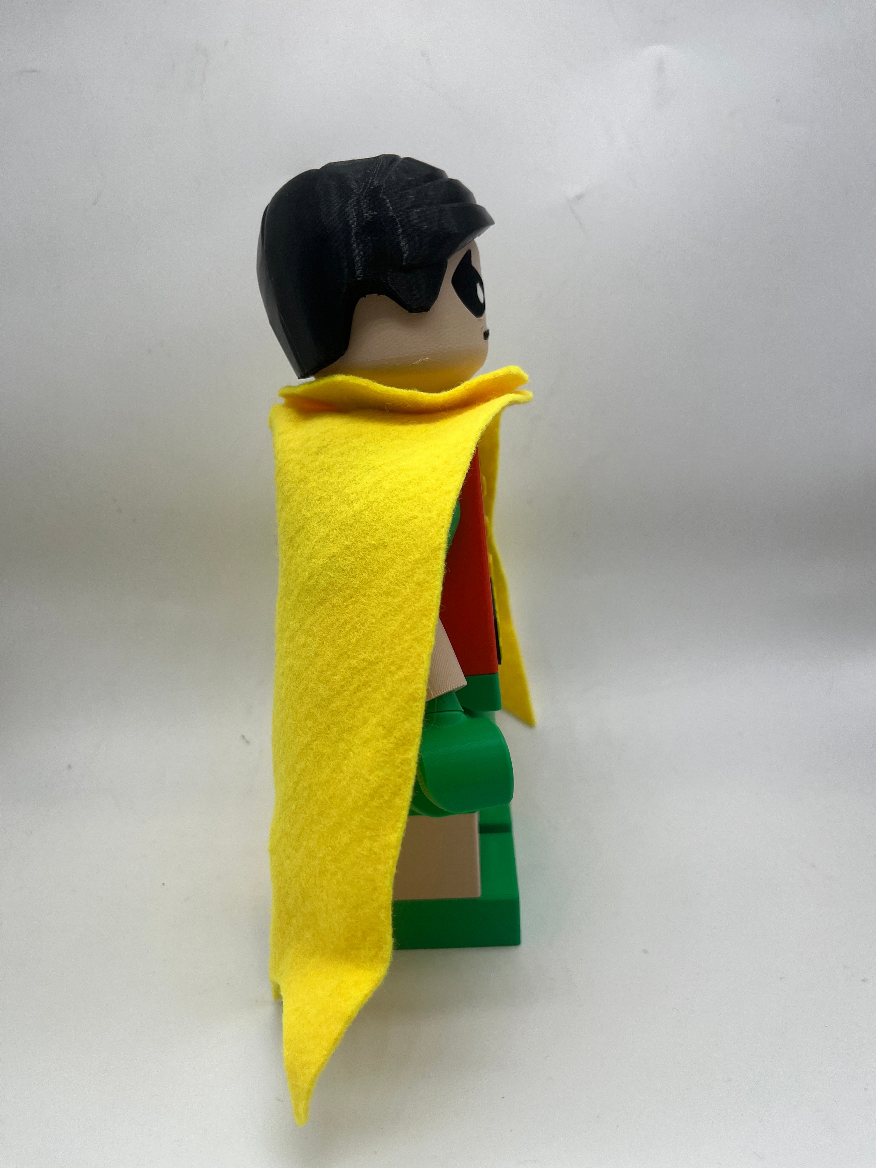 3D Printed DC Classic Robin (Red/Green) Large Scale 8.5"- 9.5" Minifigure