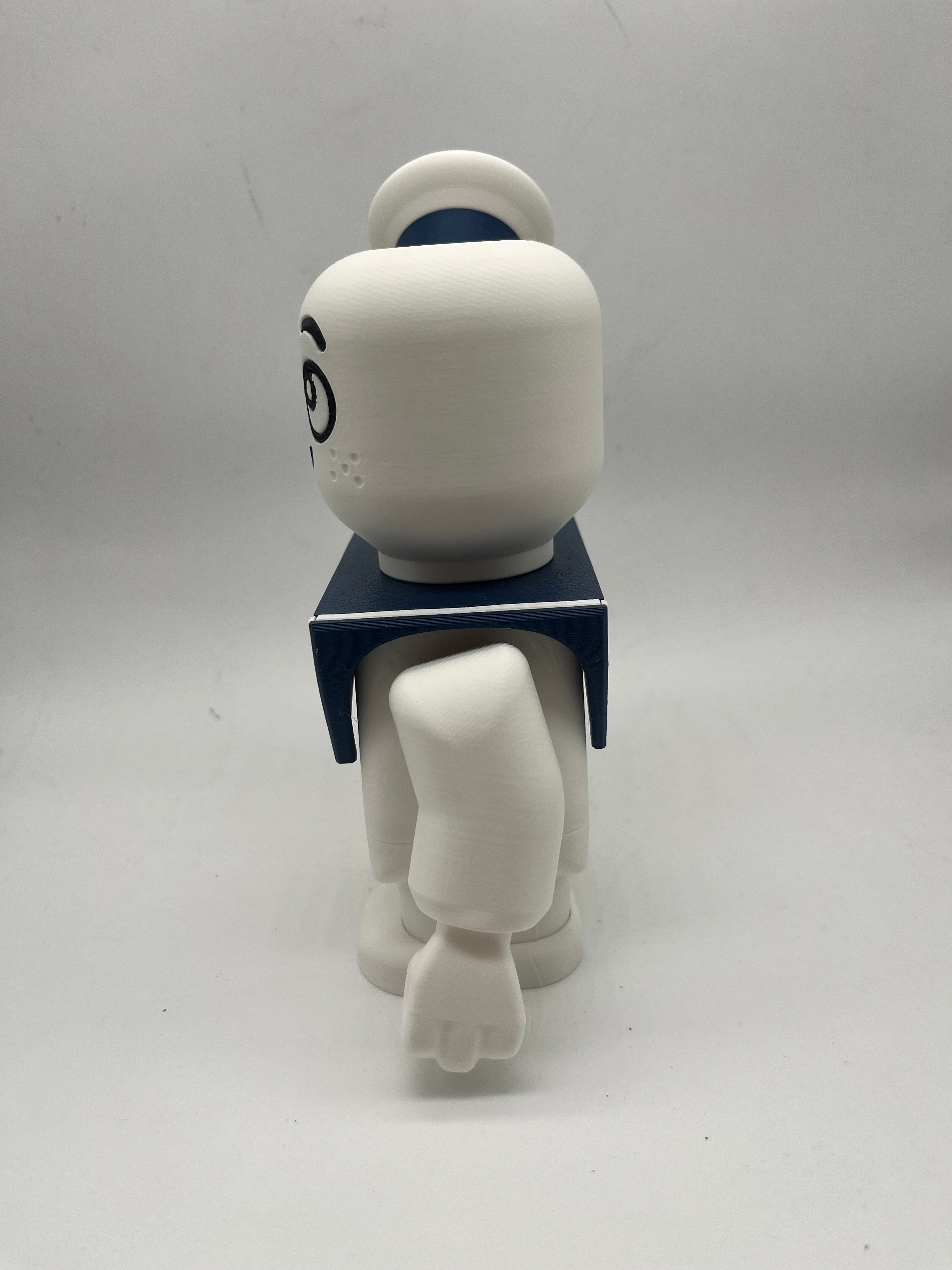 3D Printed Stay Puft Marshmallow Man Medium Scale 6"- 8" Chunk