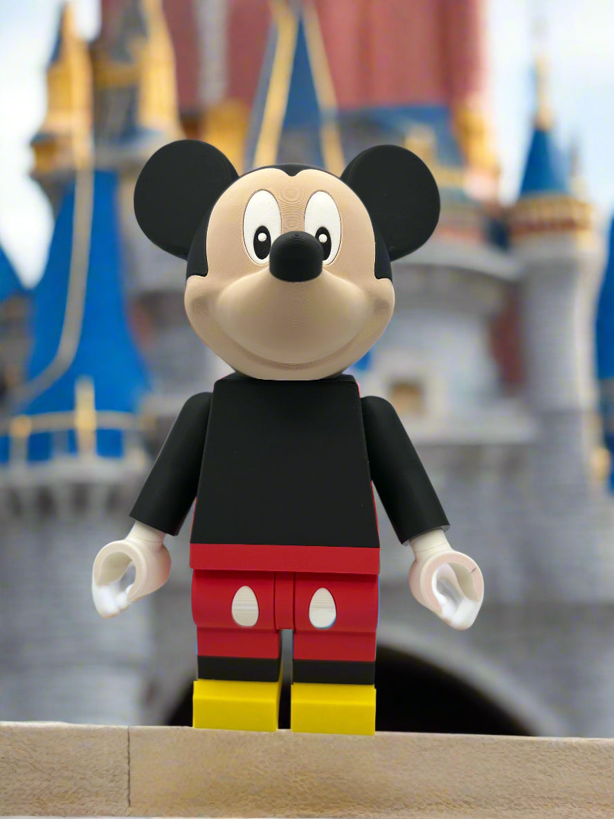 3D Printed Mickey Mouse Large Scale 8.5"- 9.5" Minifigure