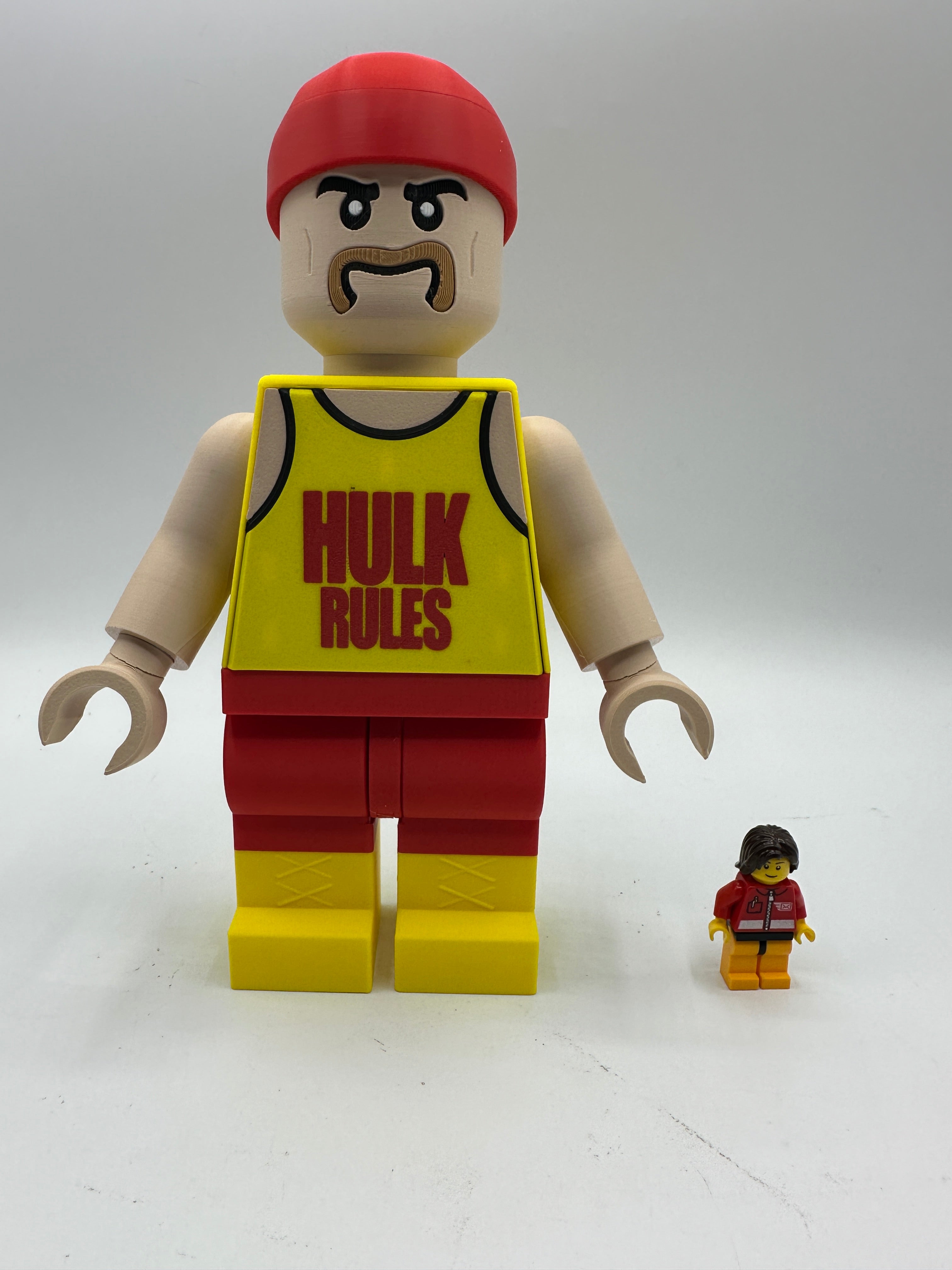 3D Printed Hulk Hogan Large Scale 8.5"- 9.5" Minifigure