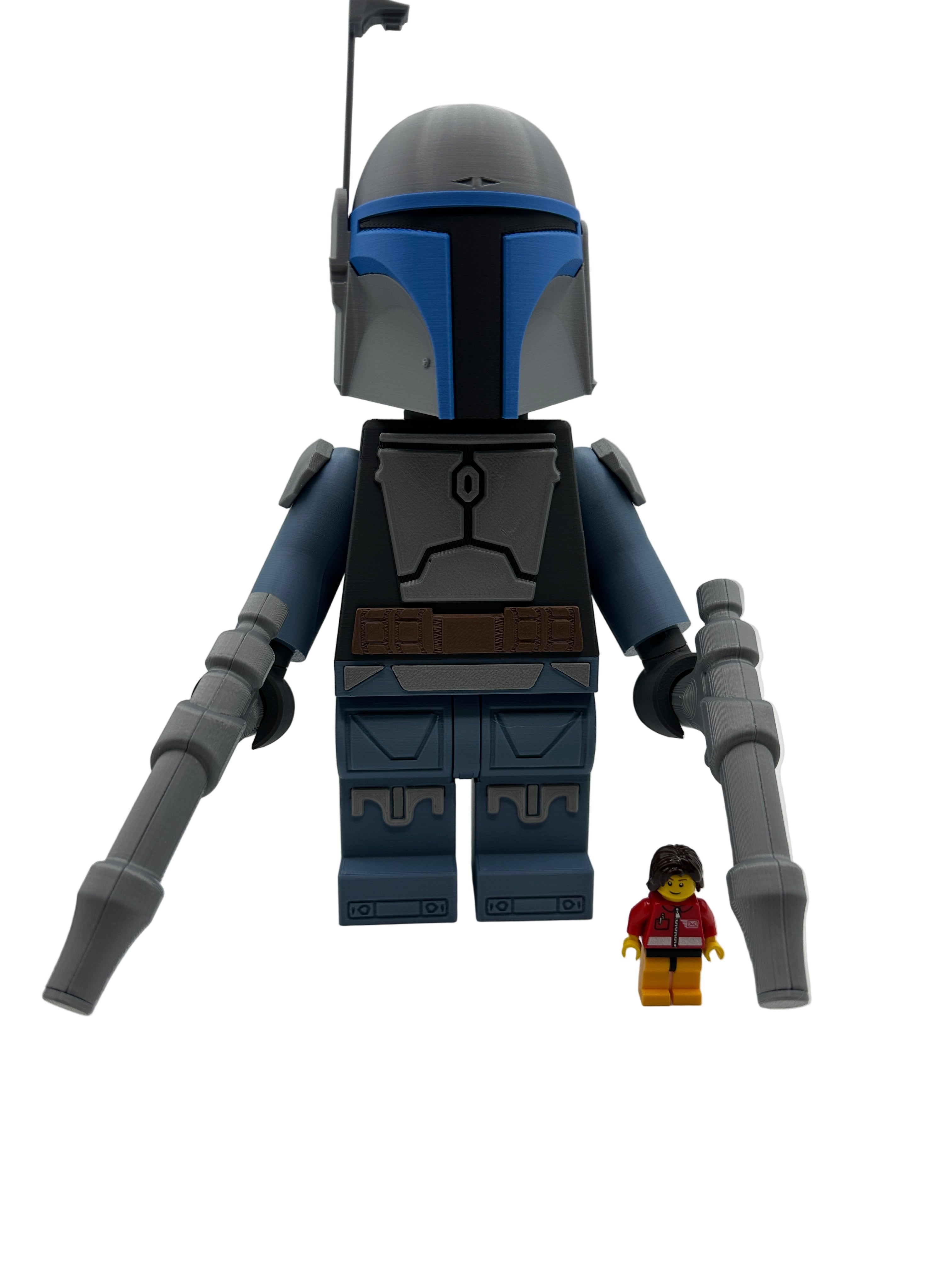 3D Printed Star Wars Jango Fett Large Scale 8.5"- 9.5" Minifigure