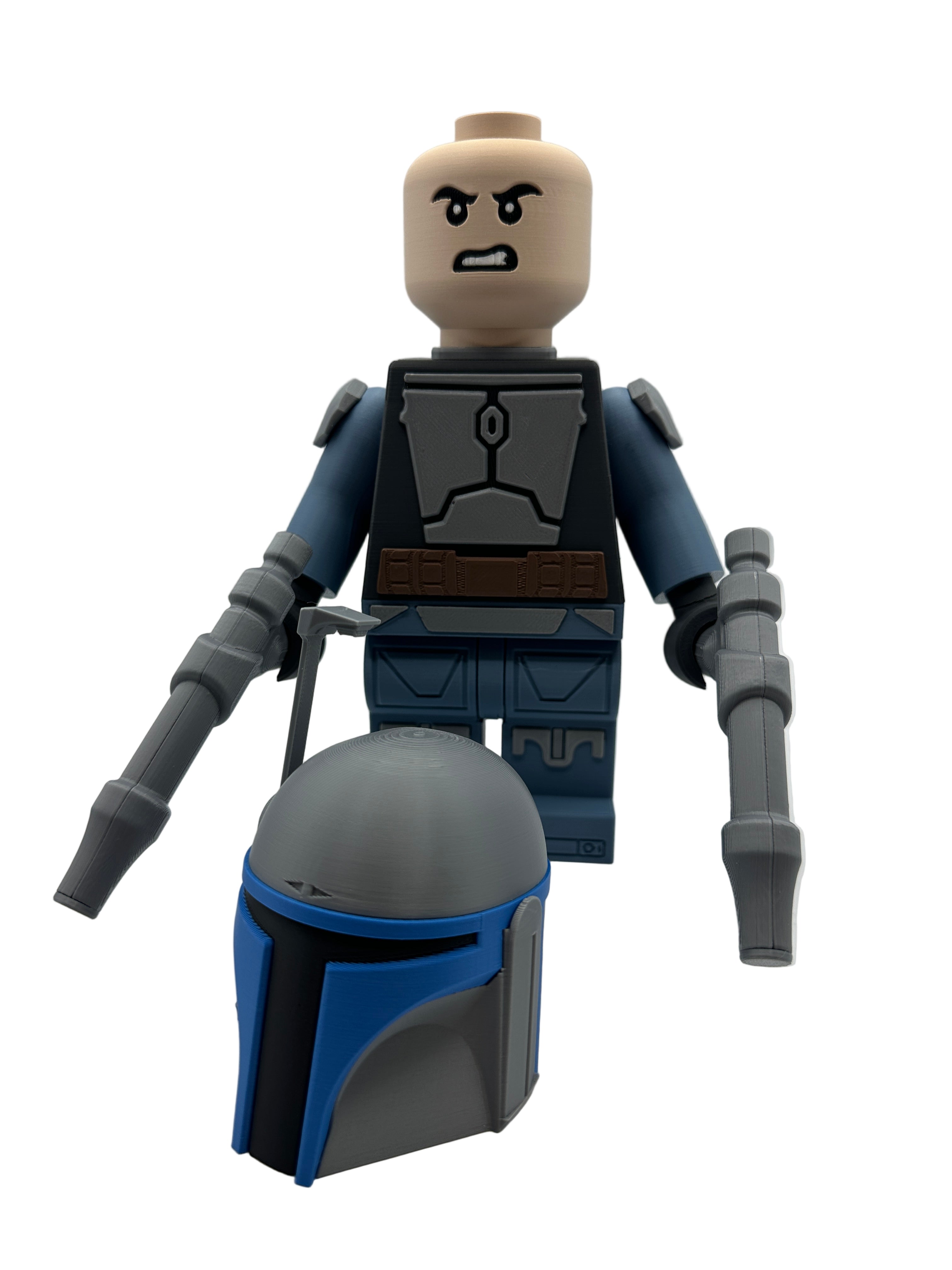 3D Printed Star Wars Jango Fett Large Scale 8.5"- 9.5" Minifigure