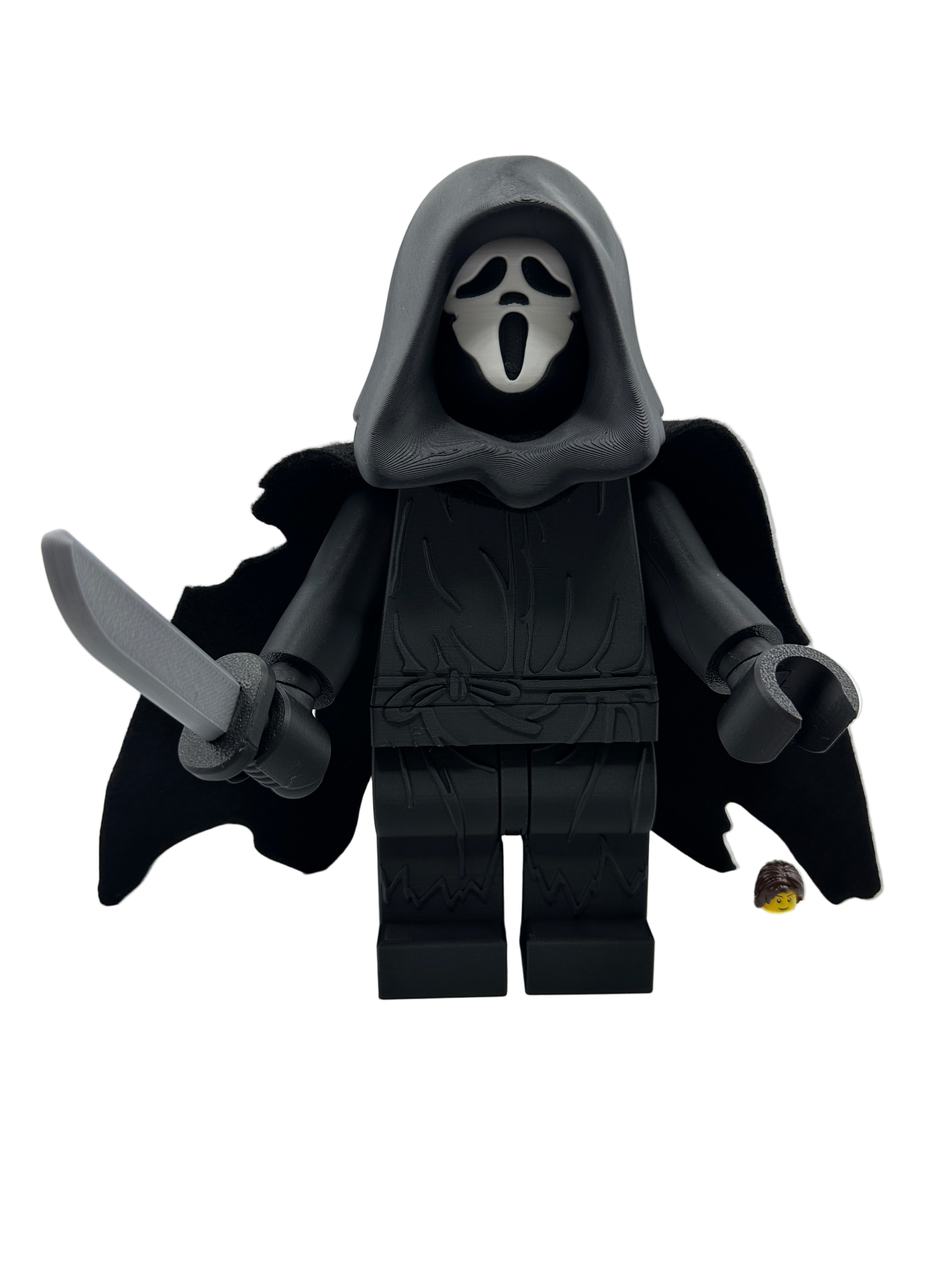3D Printed Ghost Face Large Scale 8.5"- 9.5" Minifigure