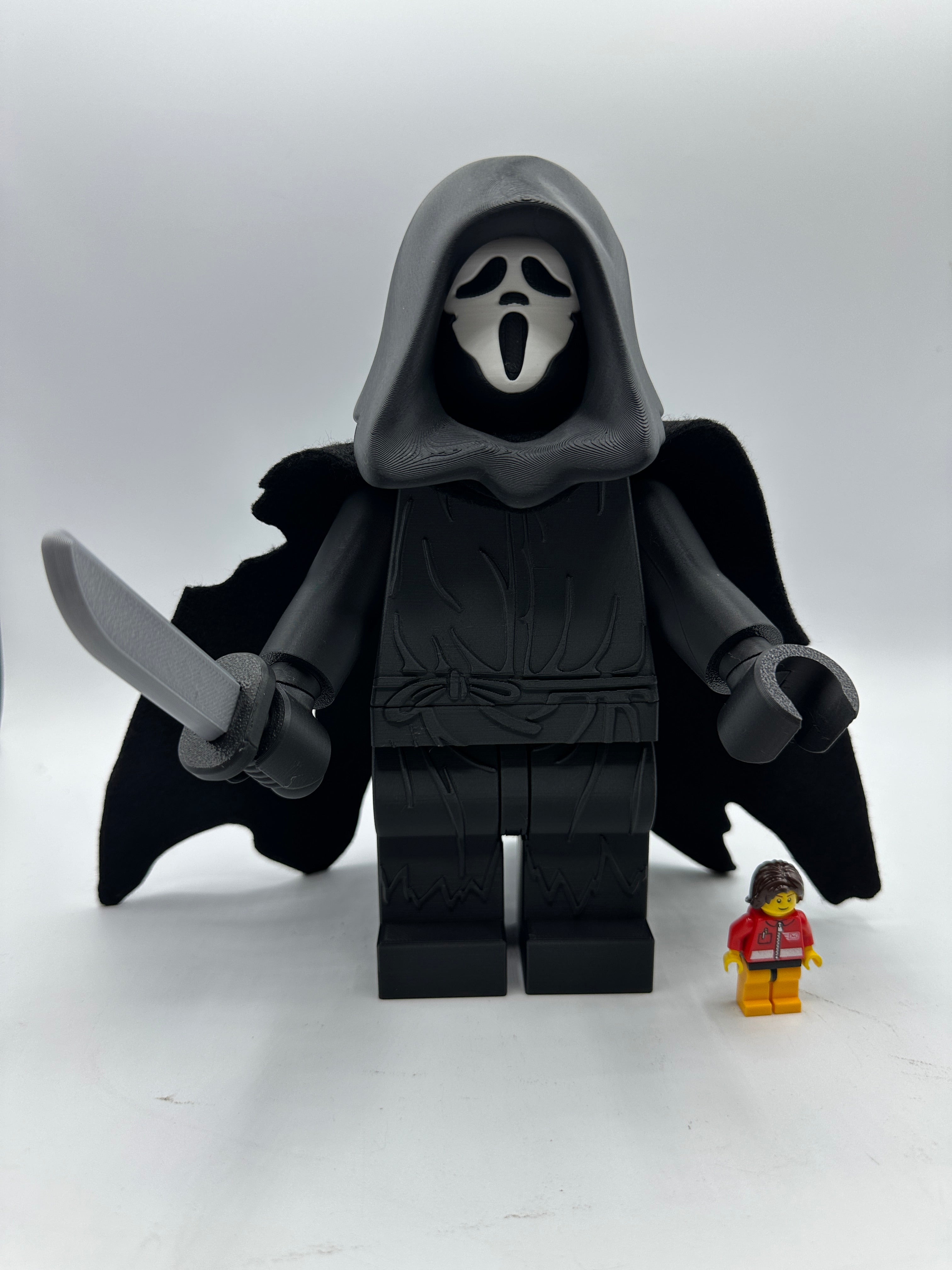3D Printed Ghost Face Large Scale 8.5"- 9.5" Minifigure