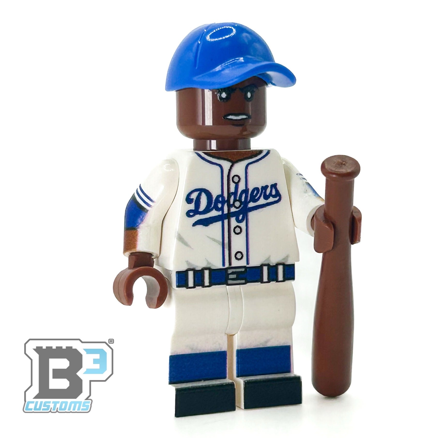 Brickshow Shop Custom LEGO® Minifigure – #42 Robinson Brookyln Baseball Player - B3 Customs Collectible