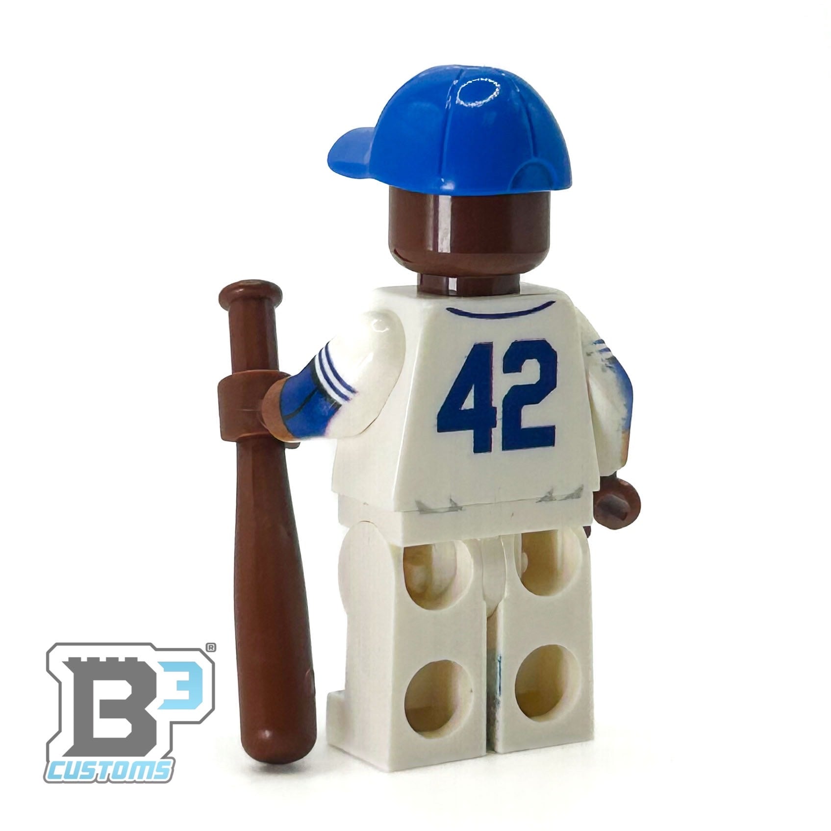 Brickshow Shop Custom LEGO® Minifigure – #42 Robinson Brookyln Baseball Player - B3 Customs Collectible