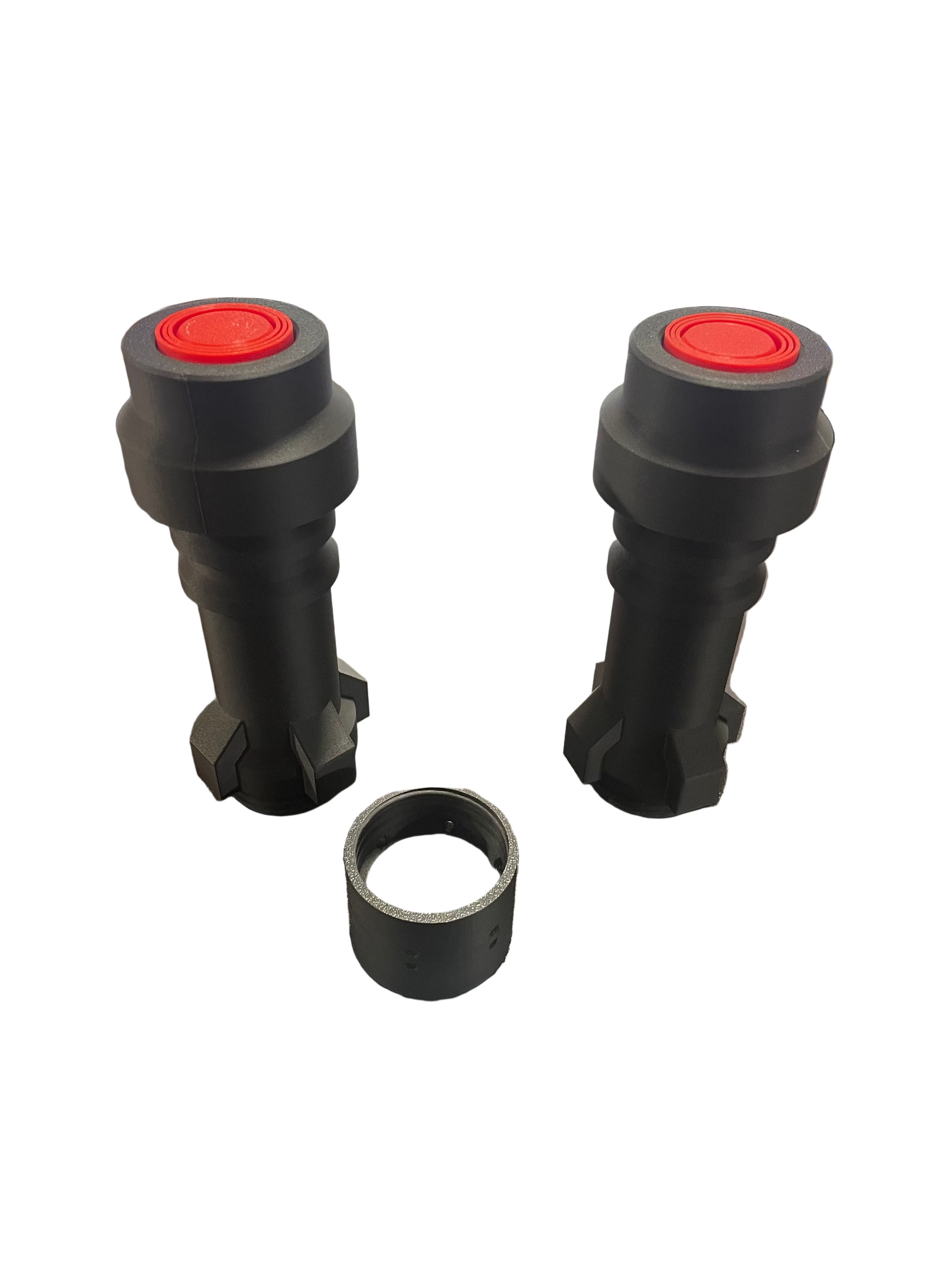 3D Printed Darth Maul Inspired Dual Hilt LEGO Star Wars Lightsaber Black Hilt/Red Blades