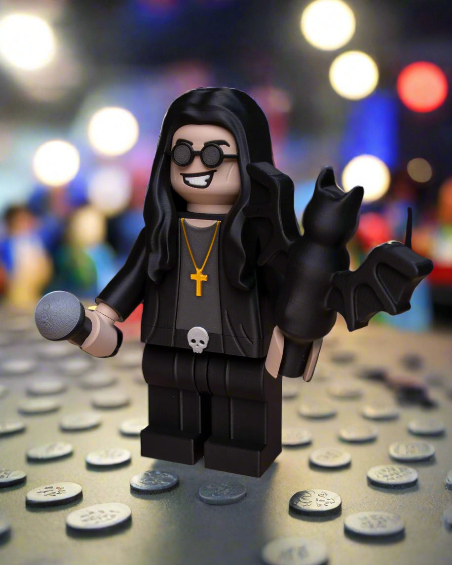 3D Printed Ozzy Osbourne Large Scale 8.5"- 9.5" Minifigure